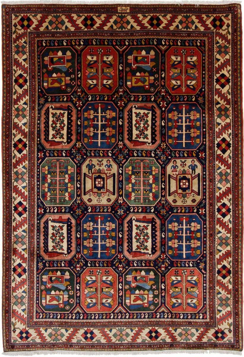 Orientteppich Bakhtiar Alt Baba Heydar 213x299 Handgeknüpfter Orientteppich, Nain Trading, rechteckig, Höhe: 12 mm