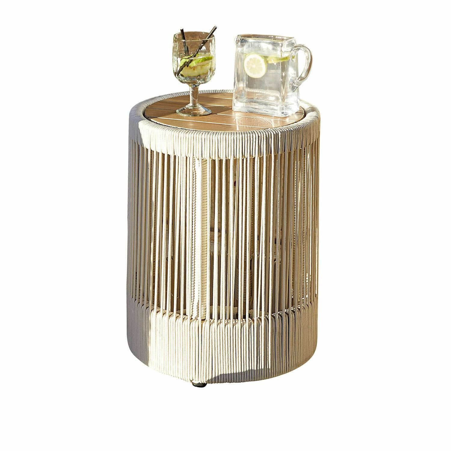 Mirabeau Gartentisch Beistelltisch Delor creme/braun