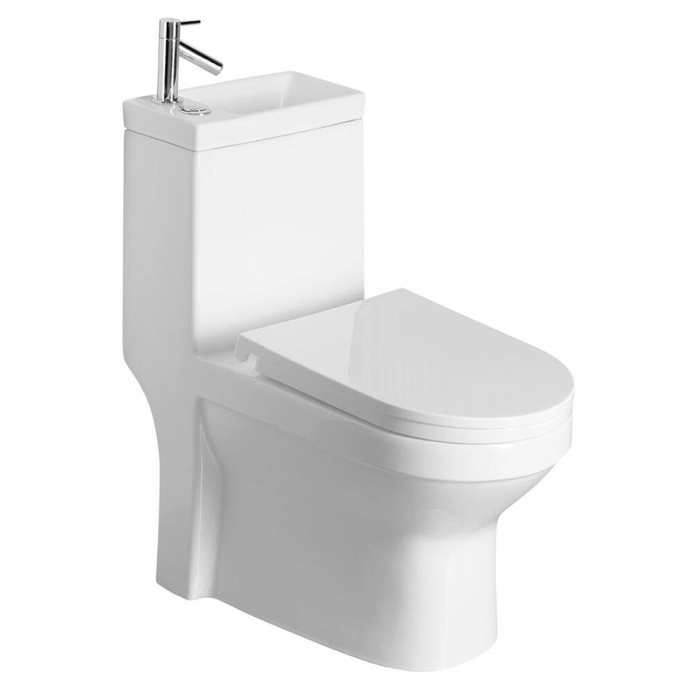HAK Tiefspül-WC HYGIE Kombi -WC, mit Waschbecken, Spülkasten und WC-Sitz