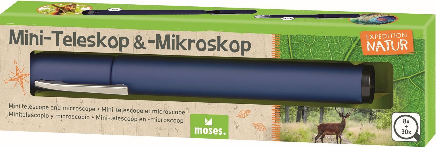 Moses. Verlag Trekkingrucksack Expedition Natur Mini Teleskop & Mikroskop