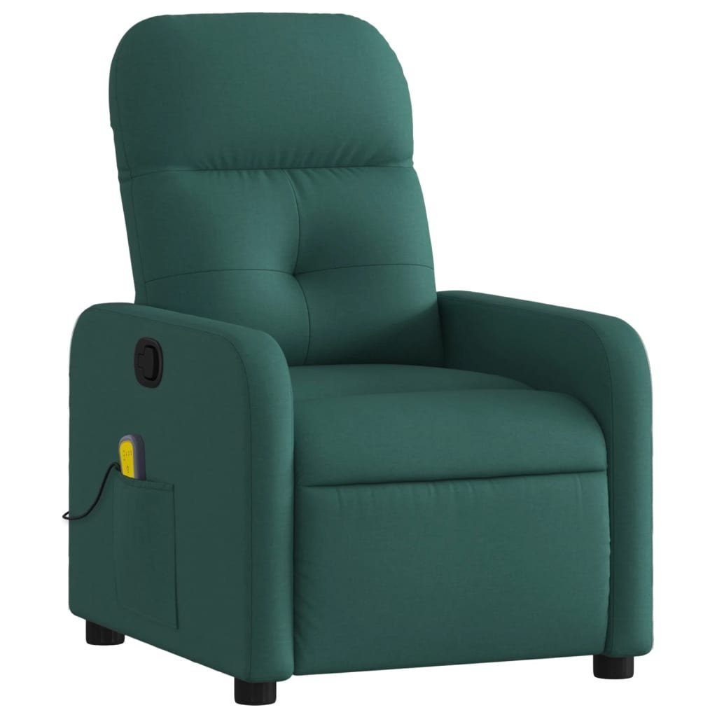 vidaXL Sessel Massagesessel Dunkelgrün Stoff (1-St) günstig online kaufen
