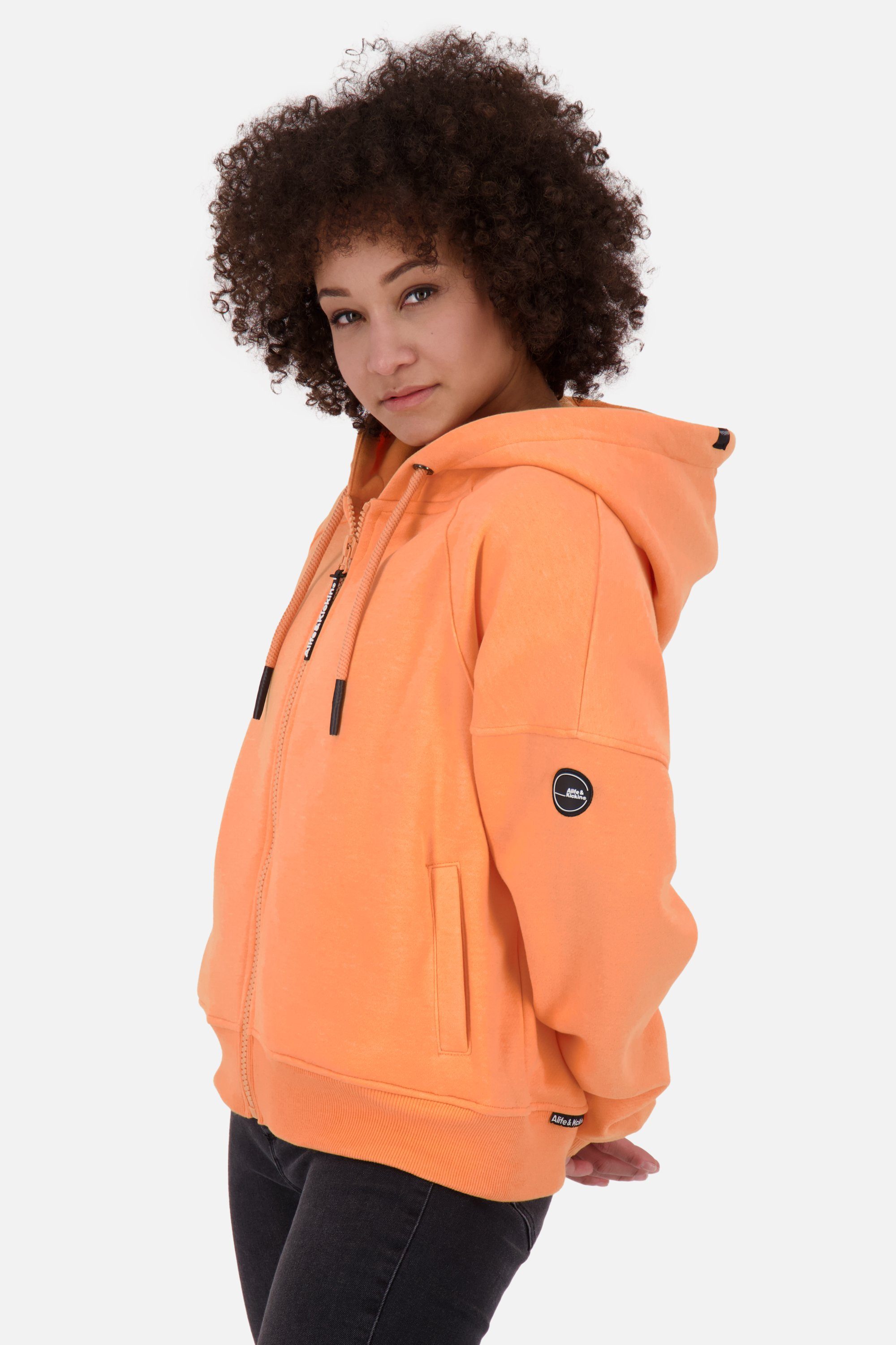 JesseAK Hooded Sweatjacket tangerine A Damen melange Sweatjacke Alife Kapuzensweatjacke, & Kapuzensweatjacke Kickin