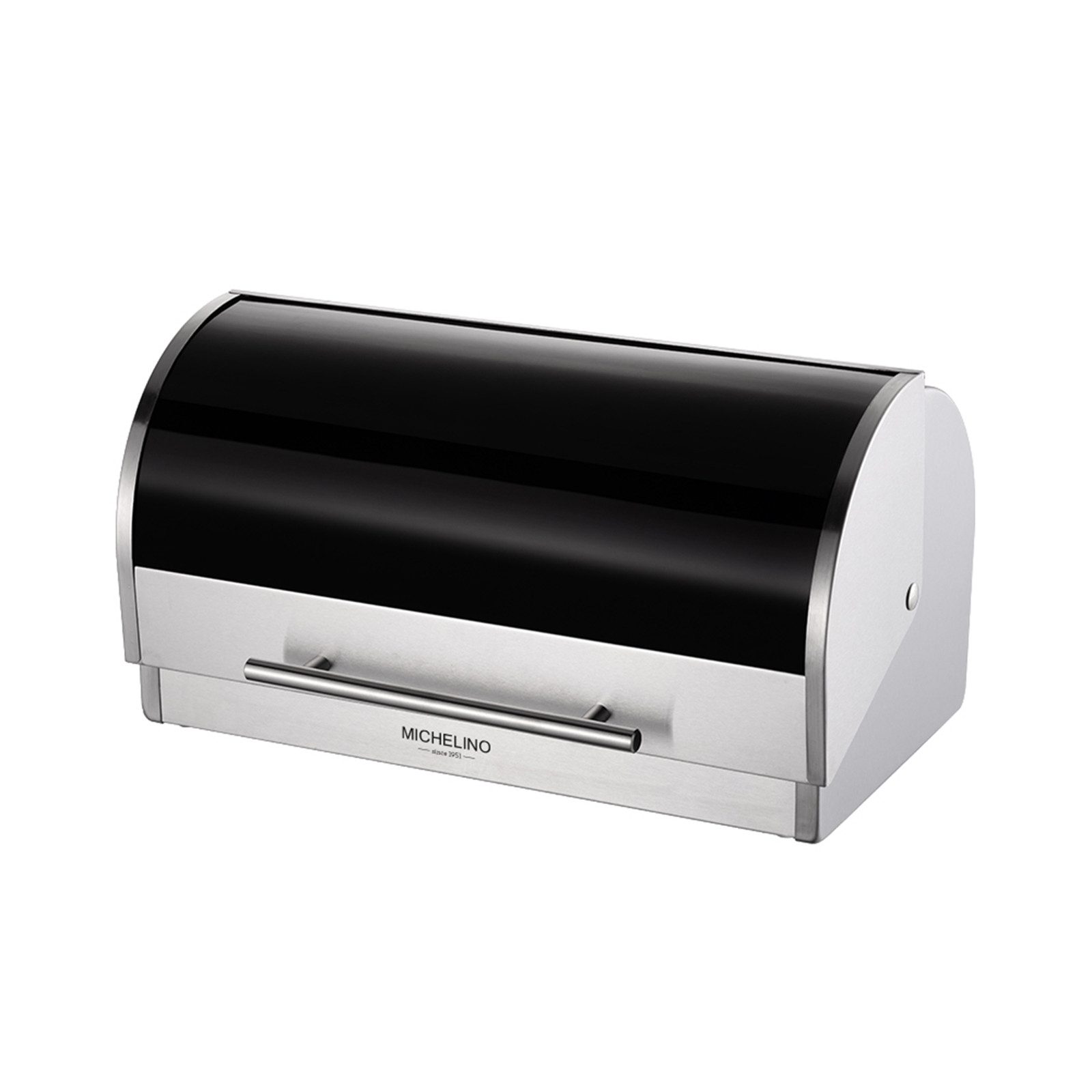 Michelino Brotkasten Brotkasten Glas, Edelstahl, Glas, (1-tlg)