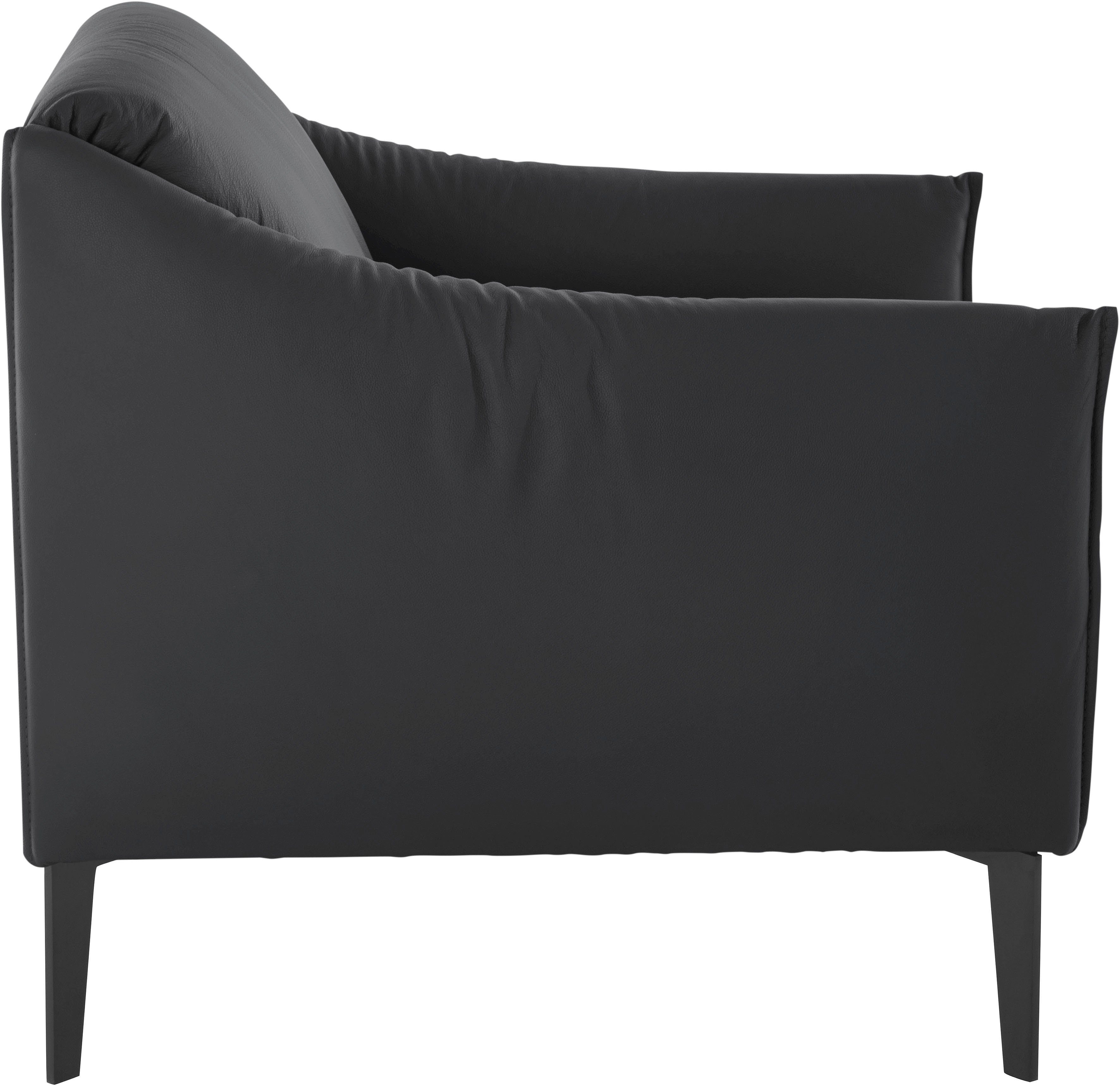 W.SCHILLIG Cocktailsessel sally Designsessel, zeitlos und bequem, tolle Verarbeitungsdetails, mit Metall-Winkelfüßen in Schwarz pulverbeschichtet