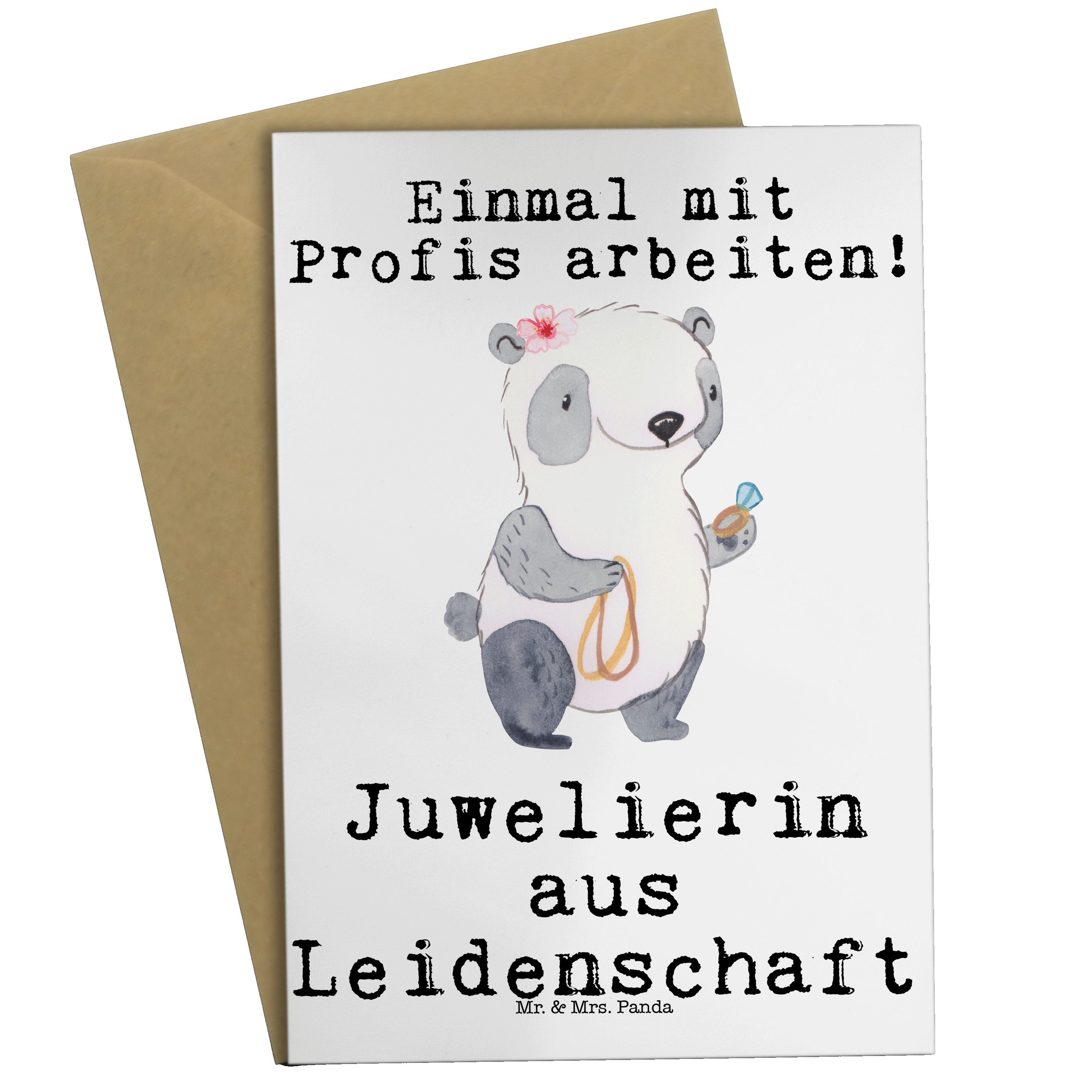 Mr. & Mrs. Eröf - aus Grußkarte Weiß Geschenk, Leidenschaft - Panda Juwelierin Glückwunschkarte