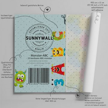 Sunnywall Bordüre ABC Monster (Bordüre - 400 cm), Comic, (1 St), selbstklebend