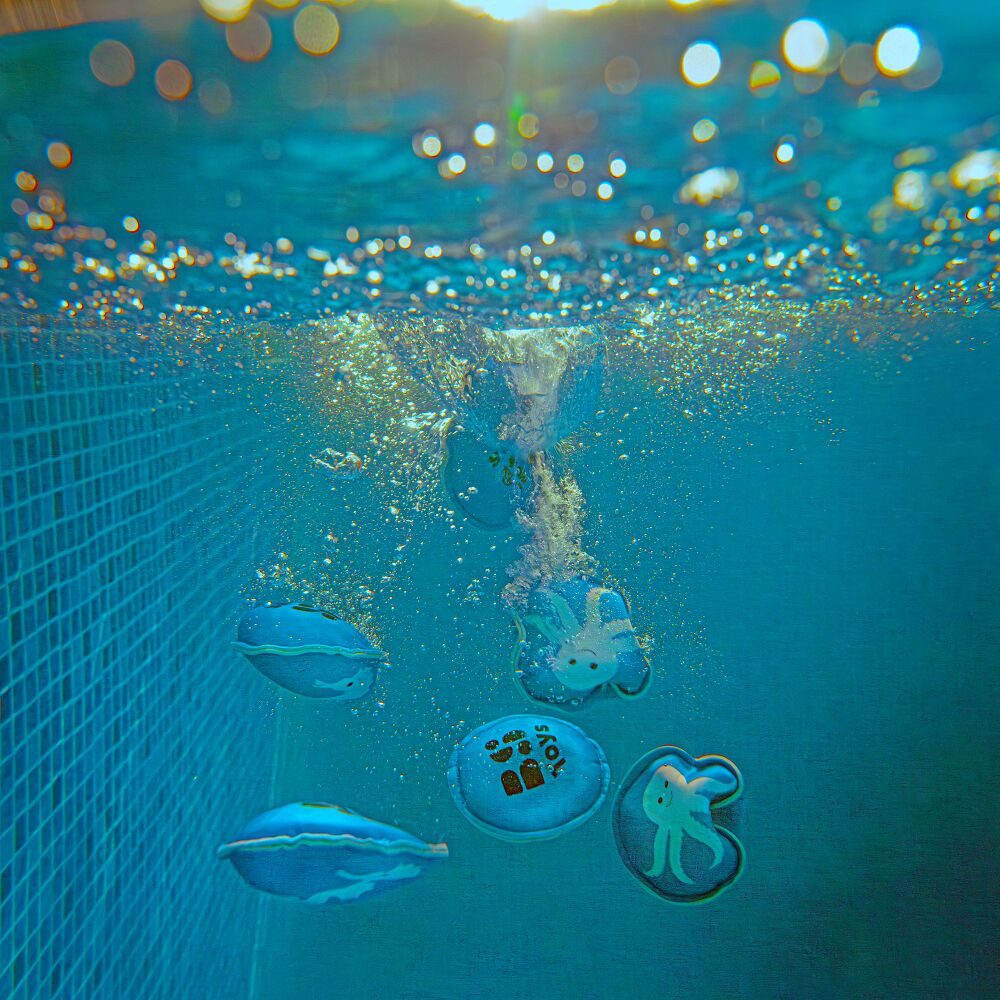 BS Toys Schwimmhilfe Tauchspiel Memo, Ideal für Schwimmbad, Pool oder Meer