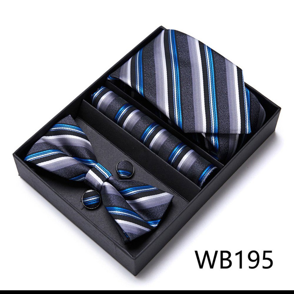 Coonoor Krawatte Taschentuch Krawatte & Einstecktuch Set, Herren Krawattenbox Set