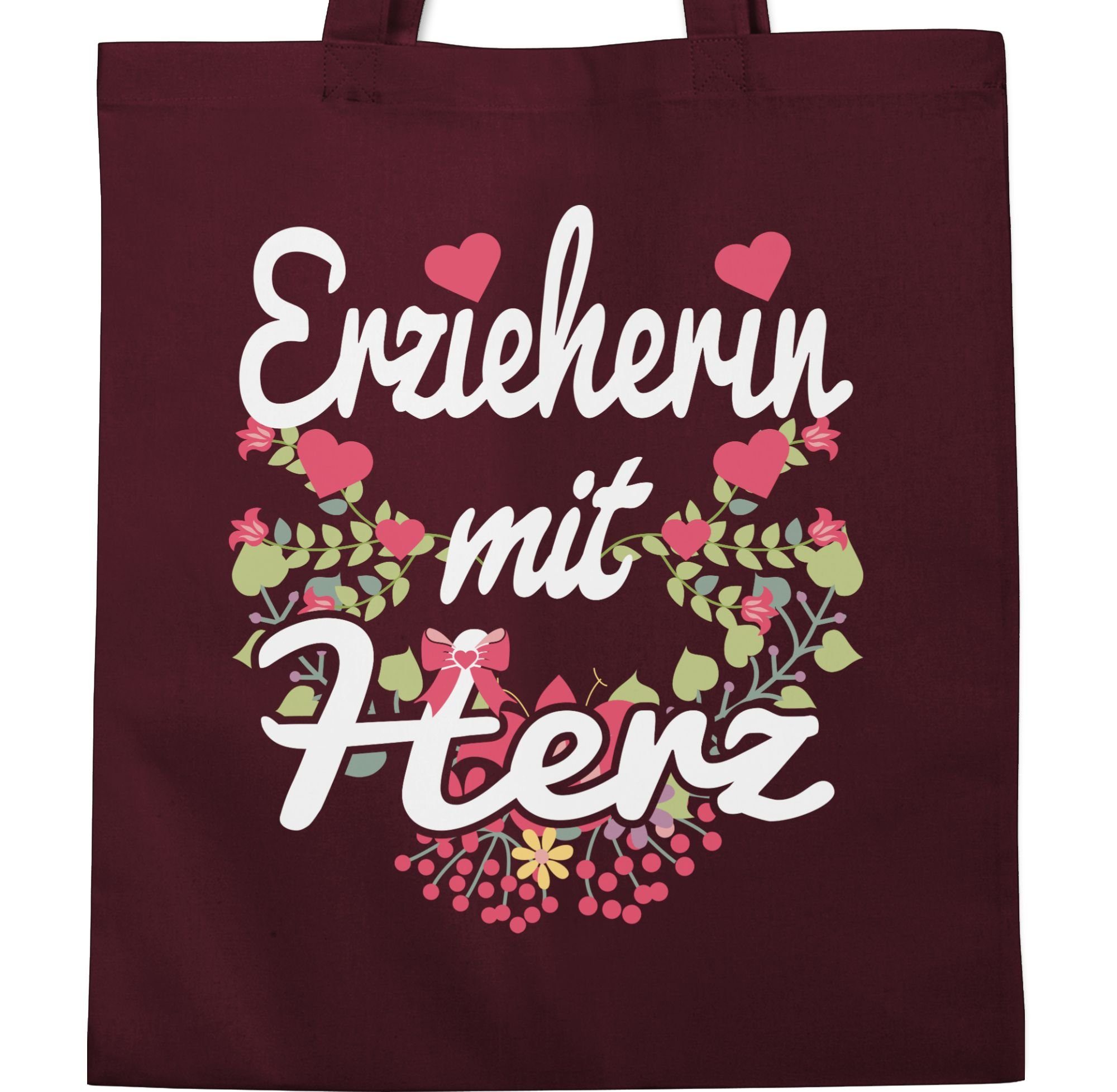 Shirtracer Umhängetasche Erzieherin mit Herz, Beruf und Job Geschenke günstig online kaufen