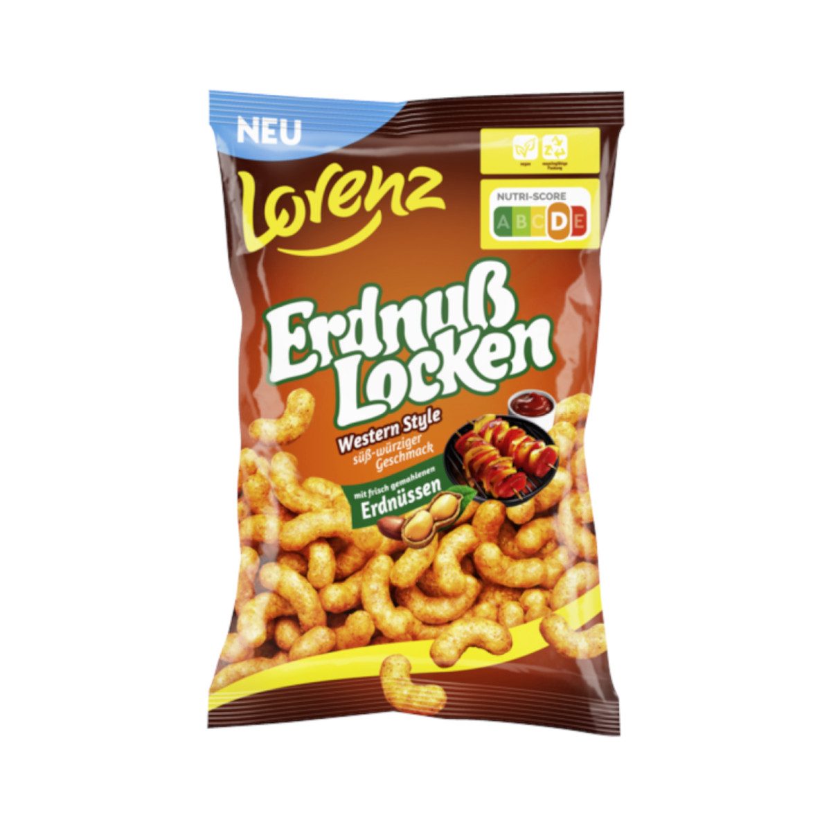 LORENZ Knabberei, Lorenz Erdnußlocken Western Style mit süß-würzigem Geschmack 150g
