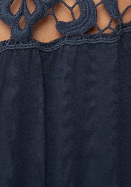 KIDSWORLD Jerseykleid für Mädchen mit Spitzeneinsatz