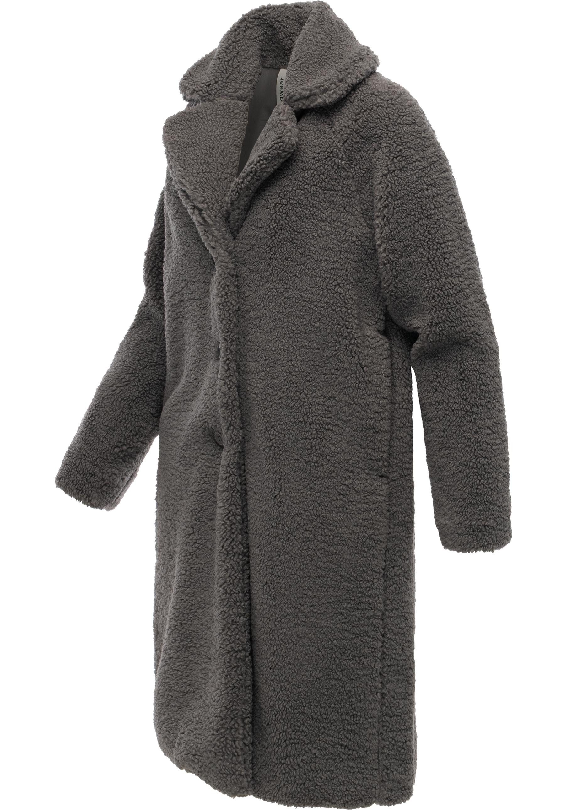 Ragwear Fellimitatmantel Tedyco YOUMODO flauschige Übergangsjacke aus kuscheligem Teddyfleece