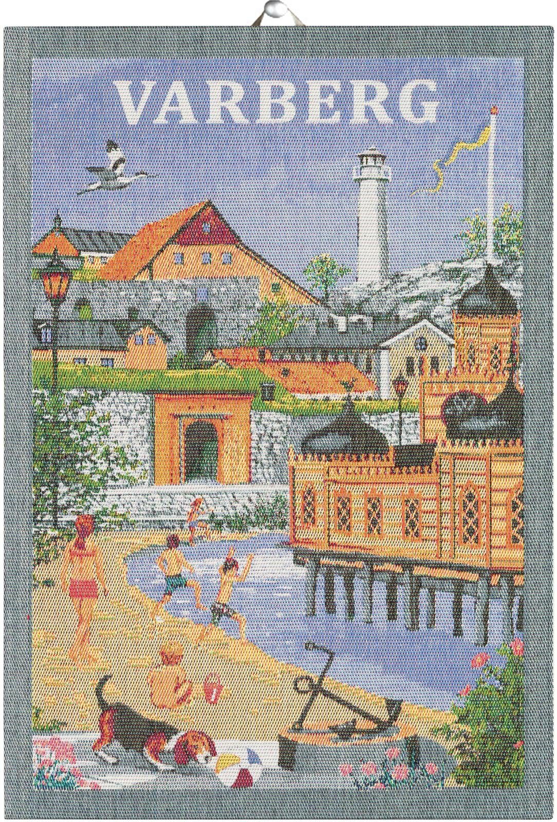 Ekelund Geschirrtuch Küchenhandtuch Varberg 35x50 cm, (1-tlg., 1 x Geschirrtuch), Pixel gewebt (6-farbig)