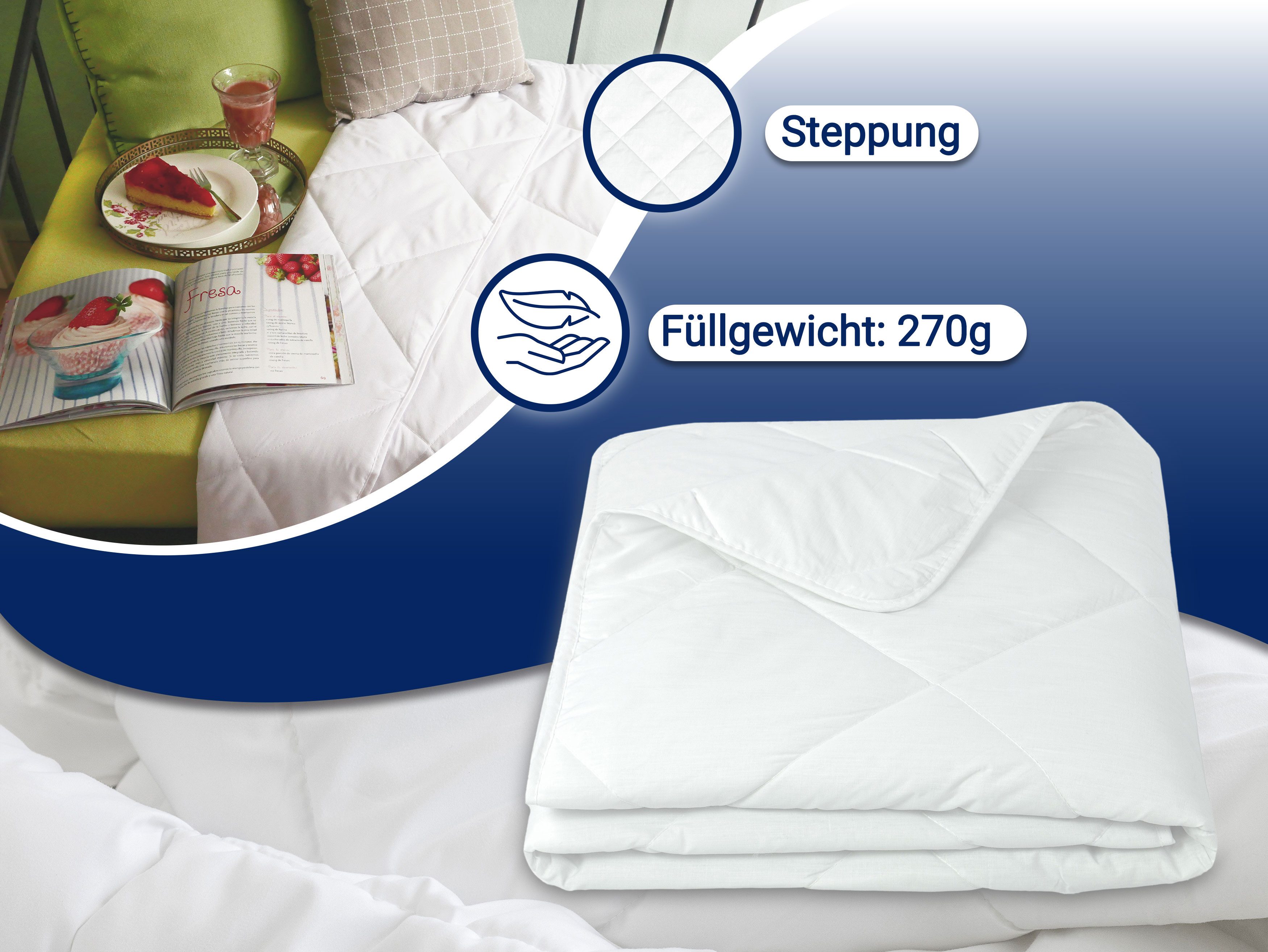 ZOLLNER Microfaserbettdecke, 135 x 200 cm, günstig online kaufen