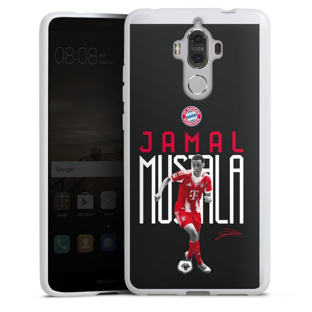 DeinDesign Handyhülle FC Bayern München Jamal Musiala Offizielles Lizenzprodukt, Huawei Mate 9 Silikon Hülle Bumper Case Handy Schutzhülle
