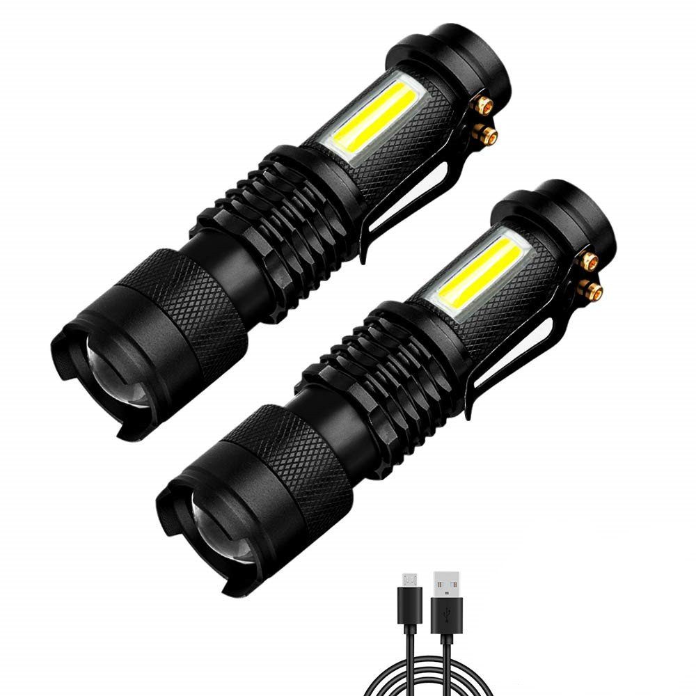 Housruse LED Taschenlampe »LED-Taschenlampe,Tragbare und superhelle LED- Taschenlampe mit 3 einstellbarer Helligkeit, wasserdicht für  Outdoor-Sportarten (2 Stück)«, Taschenlampe