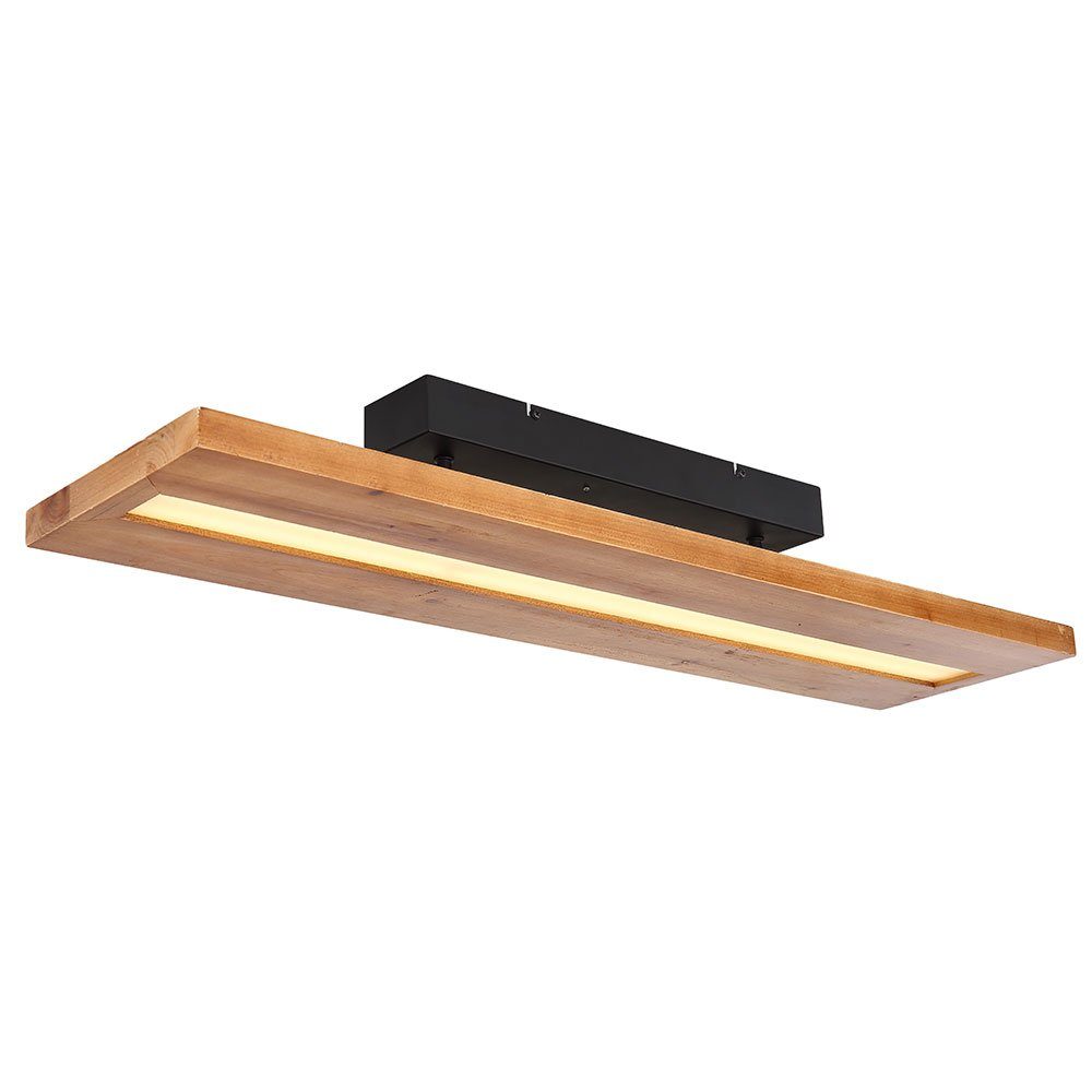 Deckenleuchte, LED Globo Leuchtmittel Warmweiß, inklusive, Holzleuchte Deckenlampe Holzoptik Wohnzimmerlampe LED