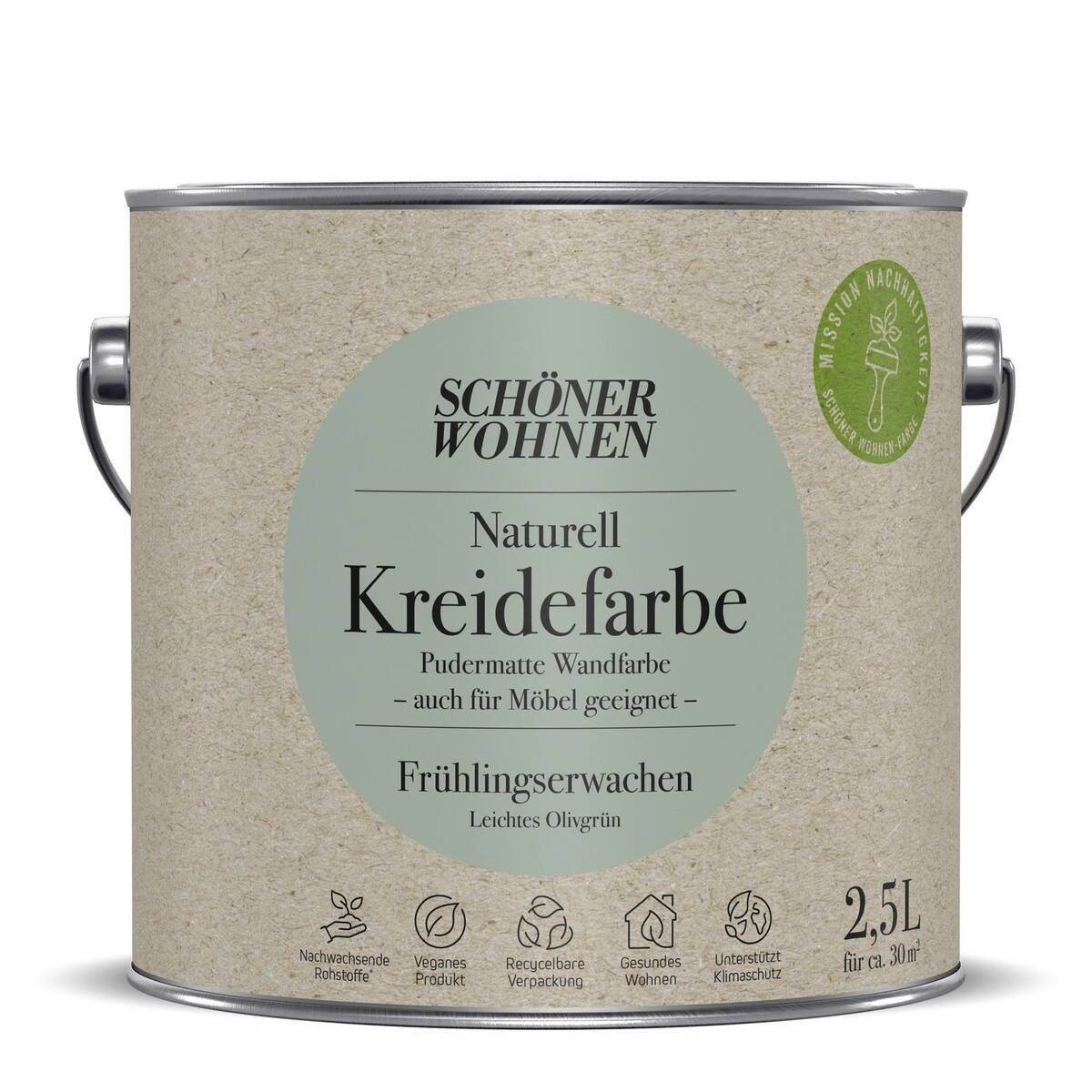 SCHÖNER WOHNEN FARBE Wand- und Deckenfarbe Frühlingserwachen, Wasserdampfdurchlässig, konservierungsmittelfrei