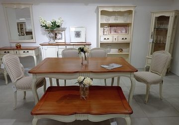 Livin Hill Esstisch Verona, Birkenholz, provenzalischer Stil, erweiterbare Tischplatte