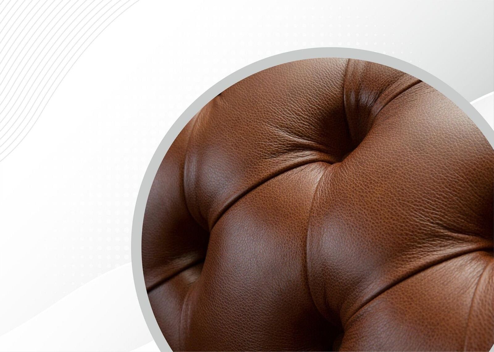 JVmoebel Chesterfield-Sessel Brauner Leder-Sessel mit kreativer Gestaltung für das Wohnzimmer, Made in Europa