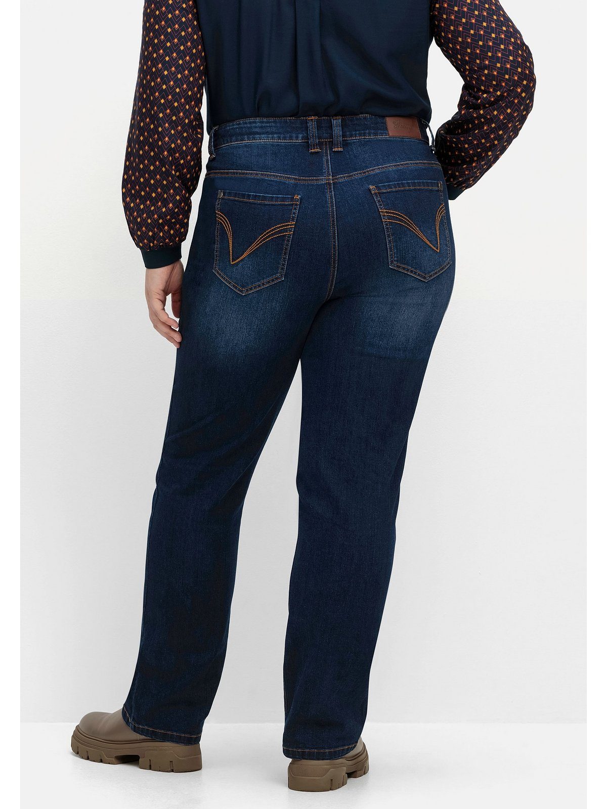 Sheego Stretch-Jeans Große Größen mit Bodyforming-Effekt dark blue Denim