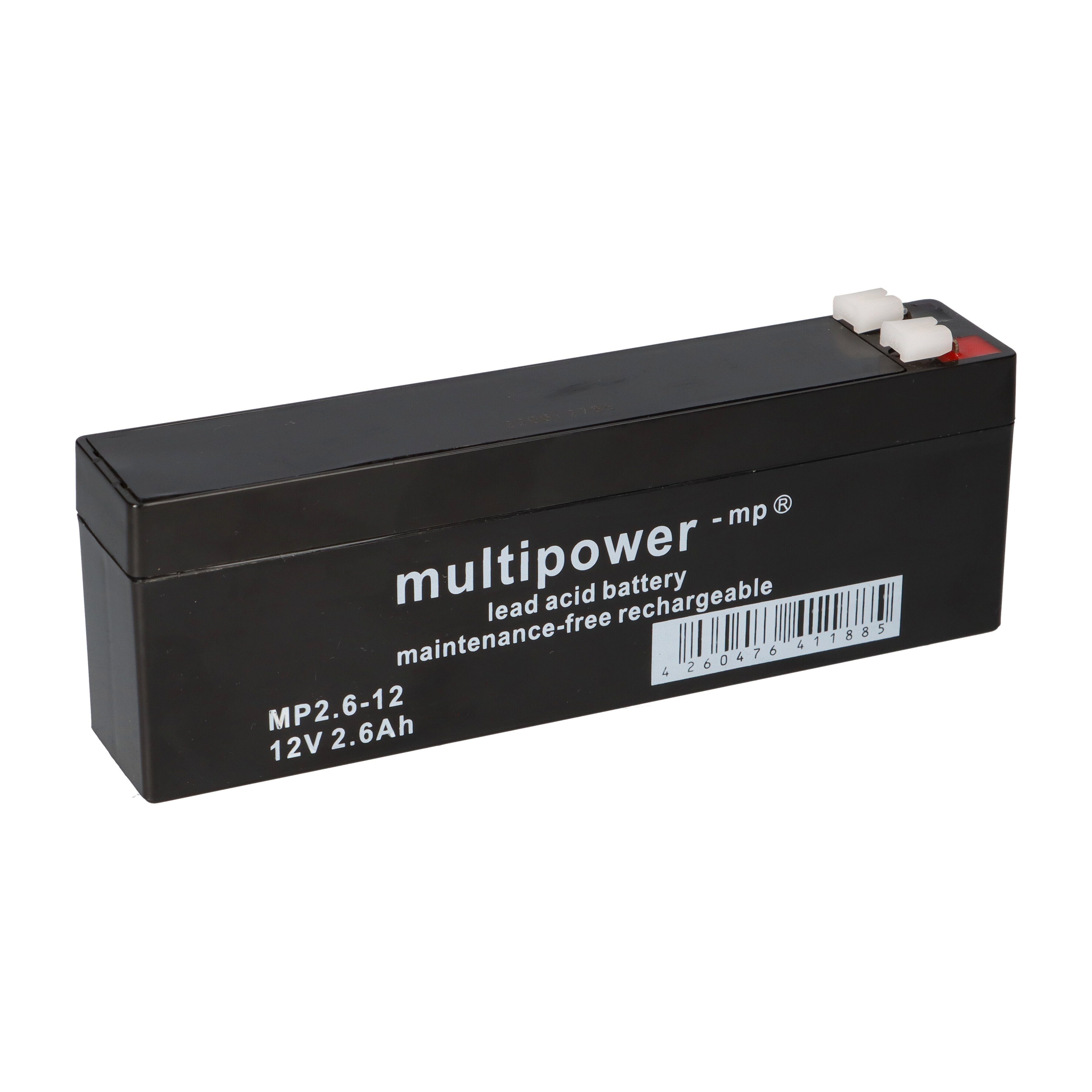 Multipower Multipower Blei-Akku MP2,6-12 Pb 12V 2,6Ah 4,8mm Faston Bleiakkus