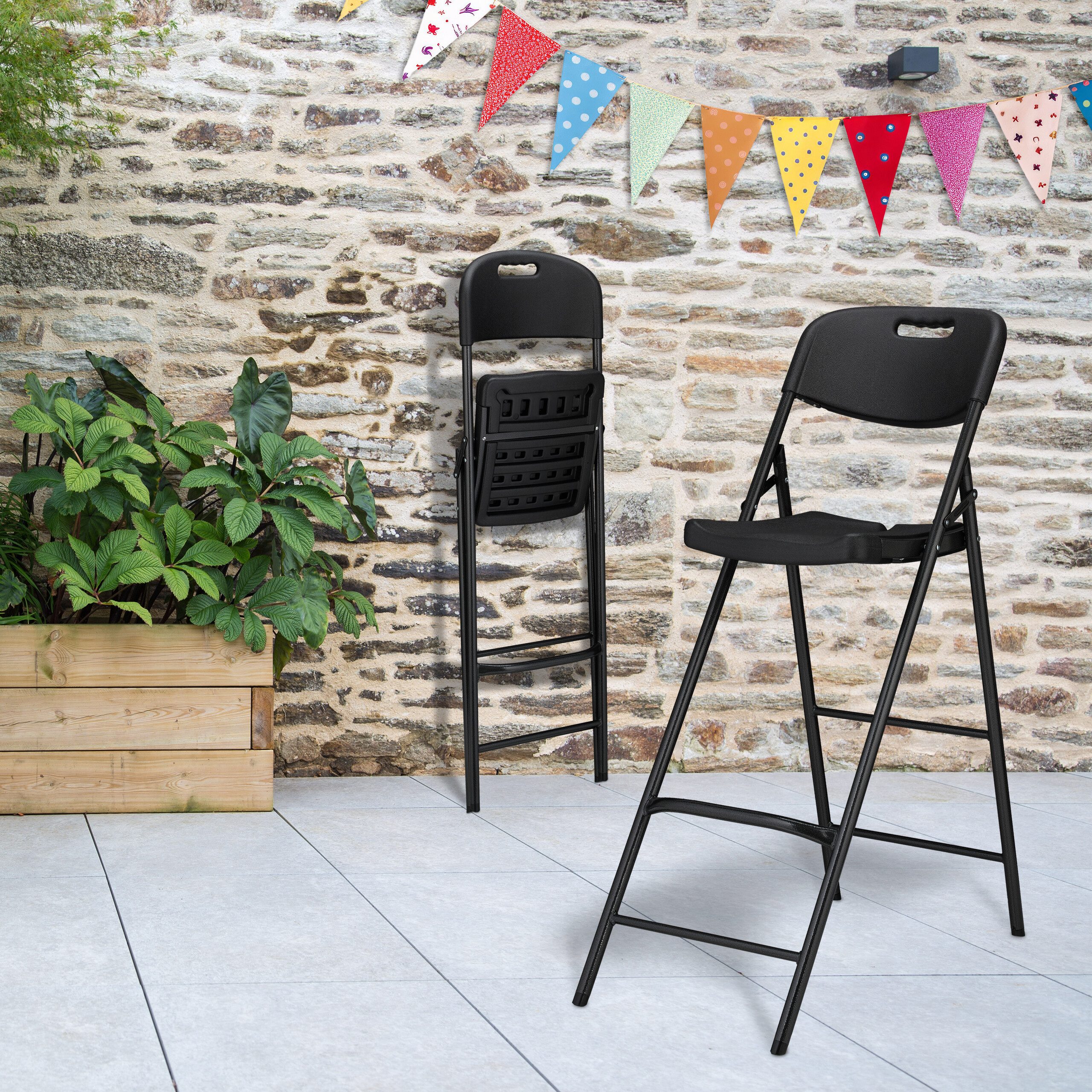 relaxdays Barhocker Klappbare Barhocker 2er Set günstig online kaufen