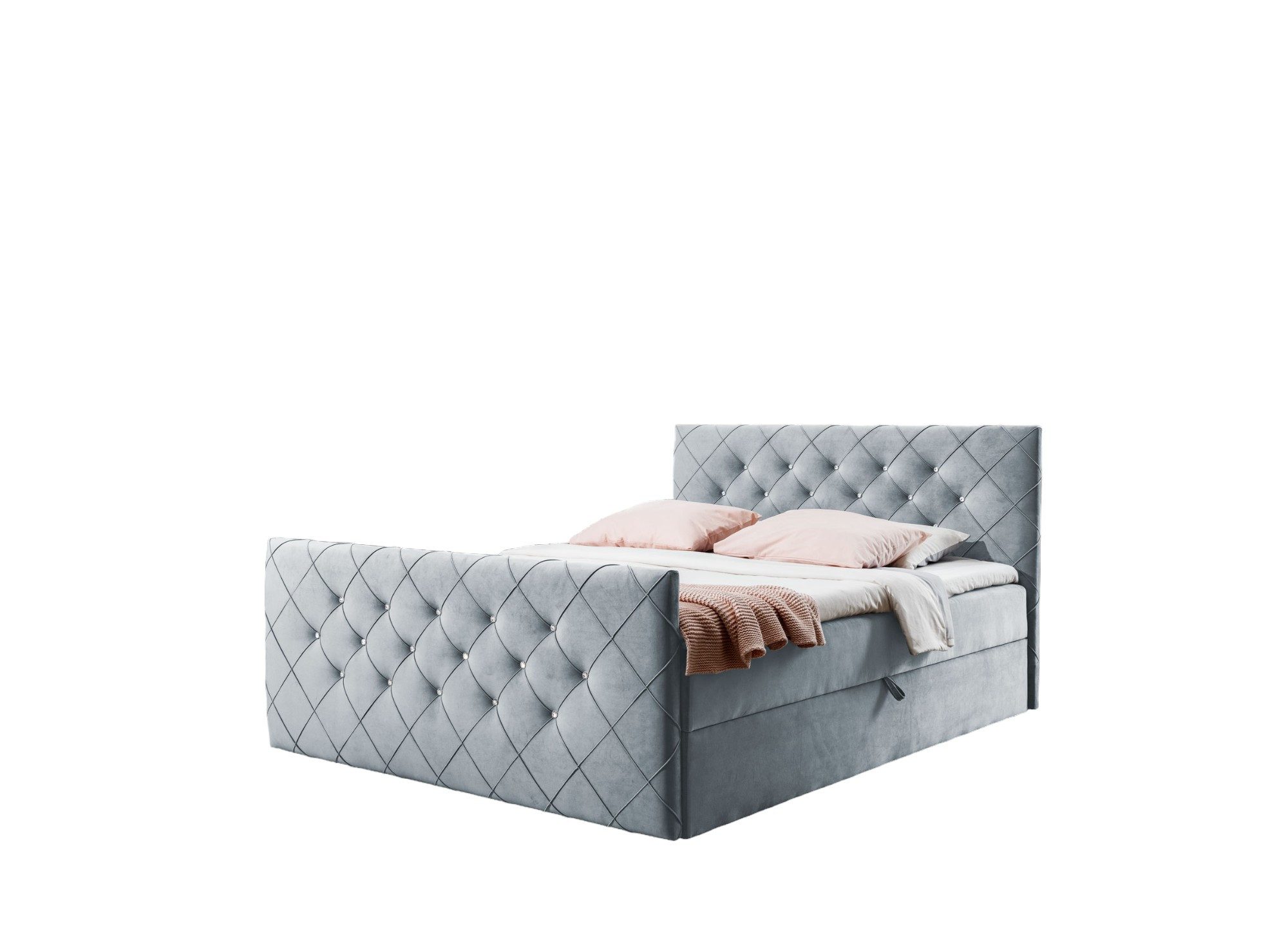 AN-MOEBEL4U Boxspringbett MALAGA mit Bettkasten, Topper, günstig online kaufen