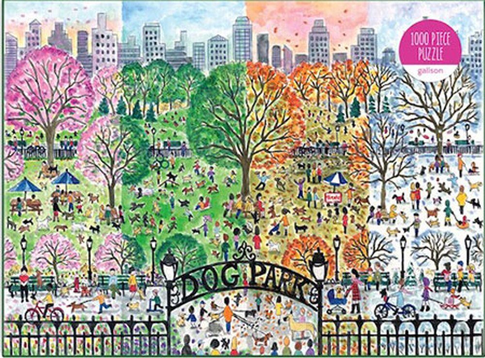 Chronicle Books Puzzle Im Hundepark durch die Jahreszeiten, Storrings, Puzzleteile