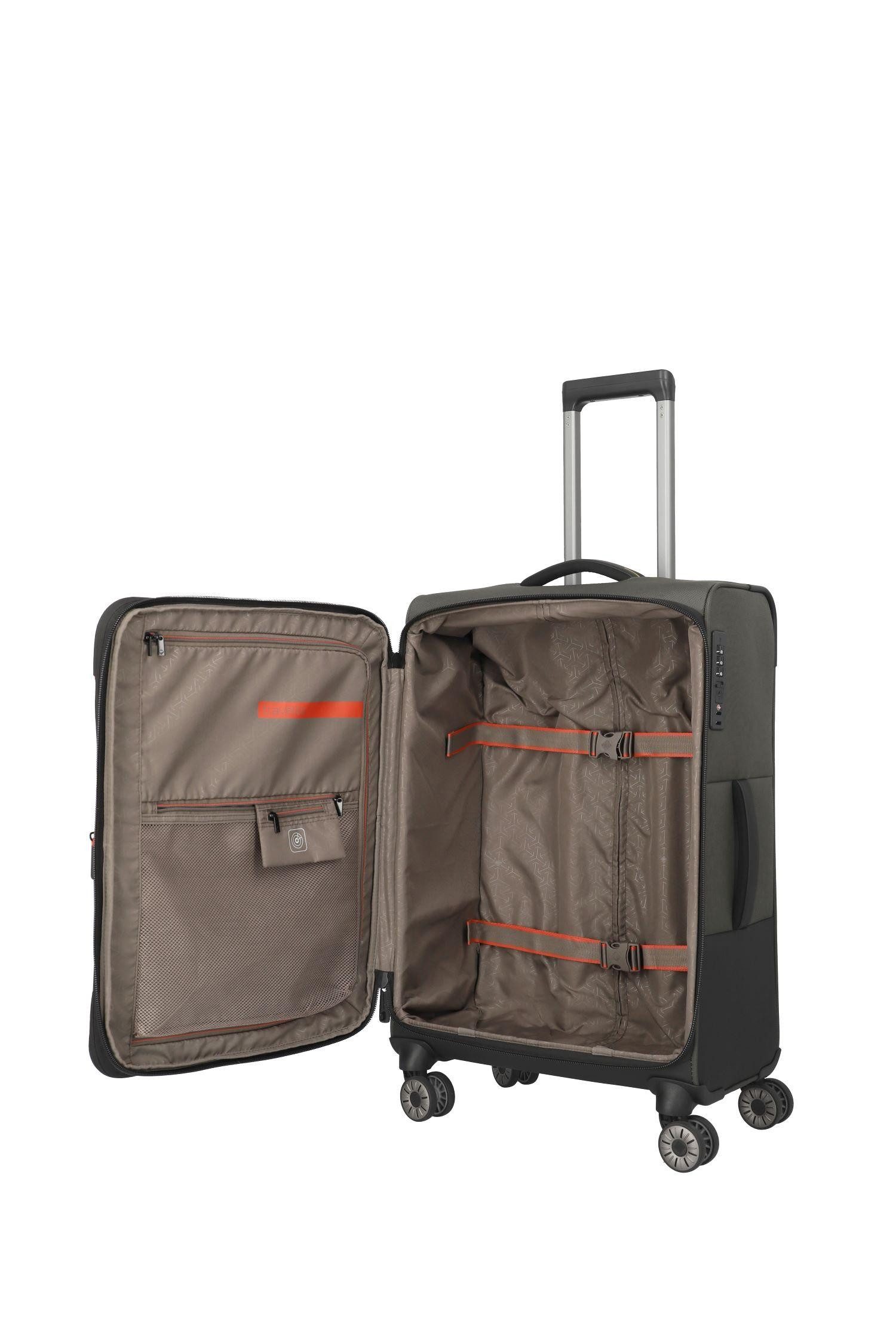 travelite Handgepäckkoffer Travelite Crosslite 5.0 M Olive Trolley