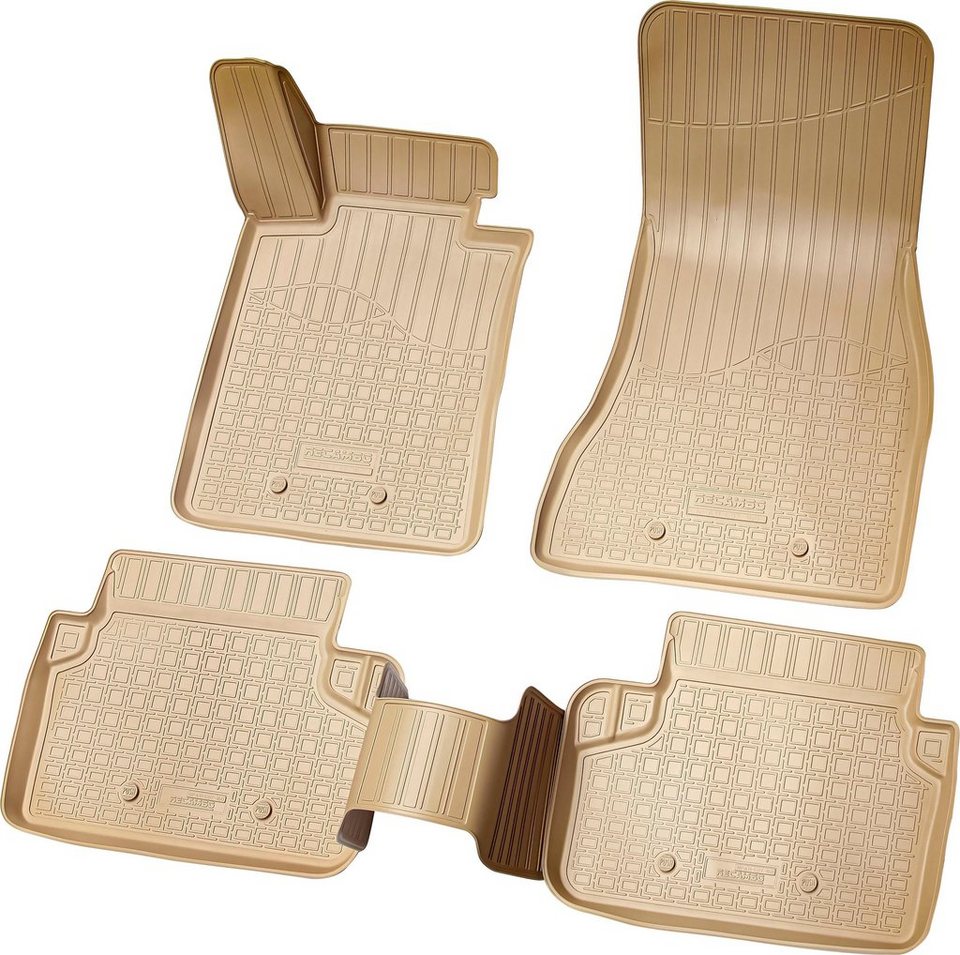 RECAMBO Passform-Fußmatten CustomComforts (4 St), für BMW 5er, G30 G31 ...