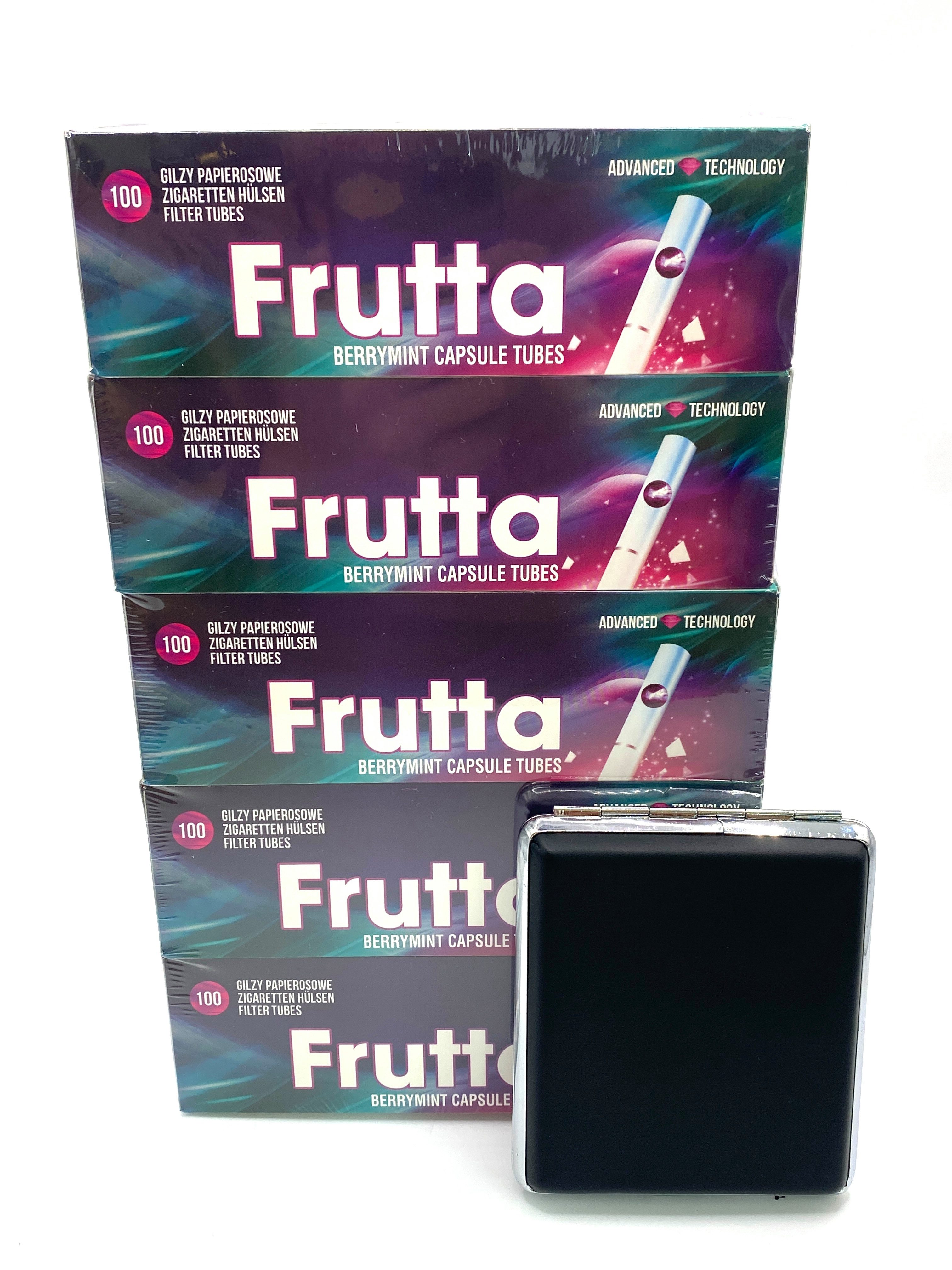 meytrade Aktivkohlefilter Frutta Berry Mint Click 500 Filterhülsen mit Geschmack + Etui