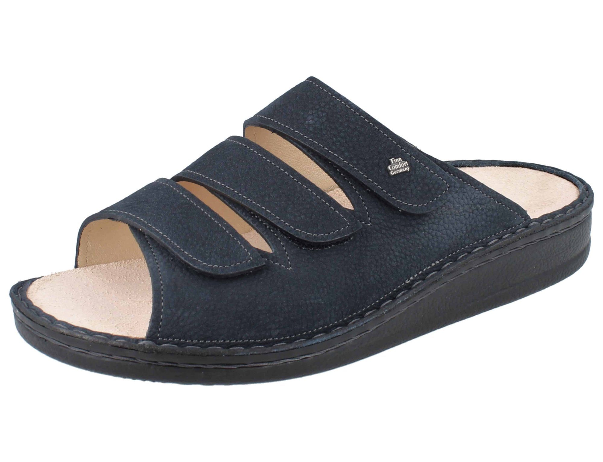 Finn Comfort Korfu marine, blau Pantolette Wechselfußbett