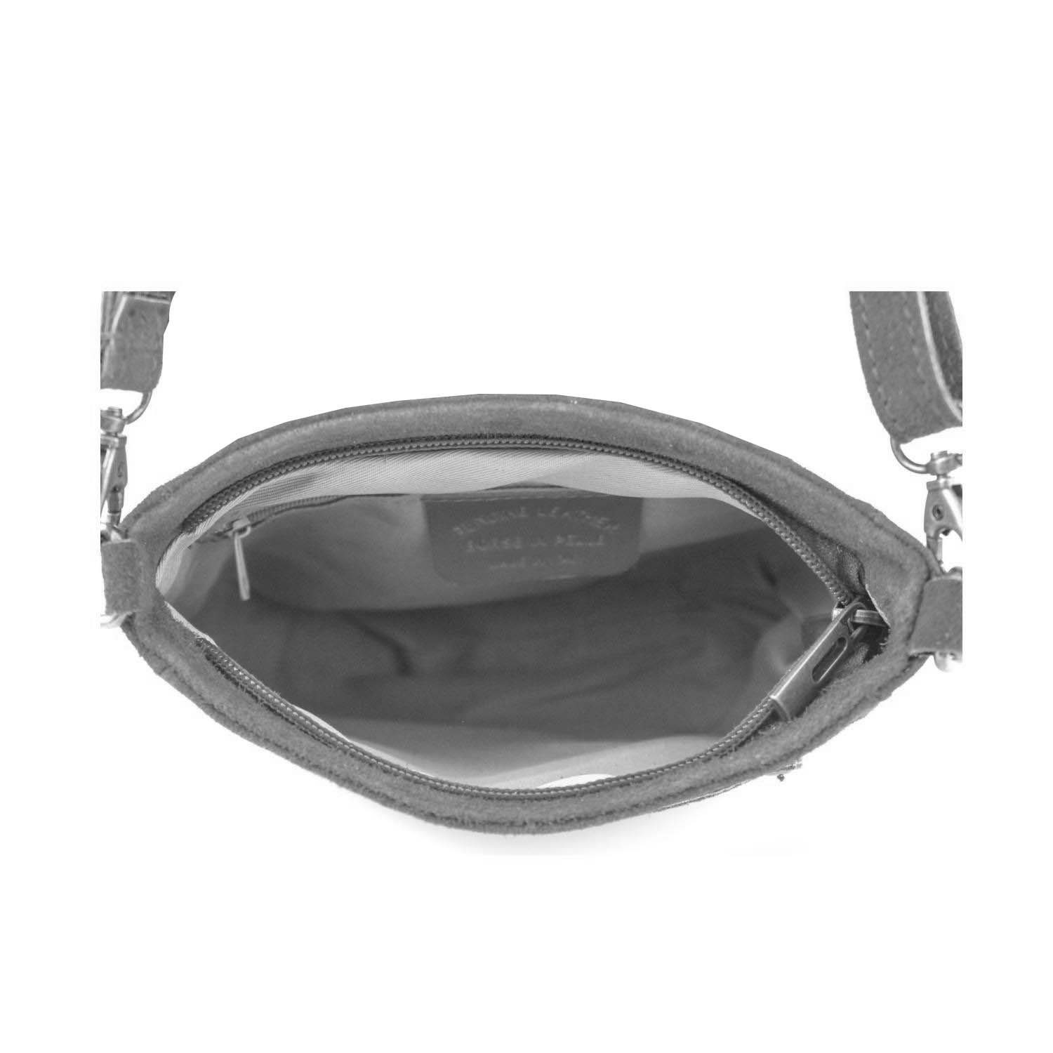 ITALYSHOP24 Schultertasche Made in Italy Damen Leder Tasche CrossOver, als Schultertasche, Clutch, Umhängetasche tragbar