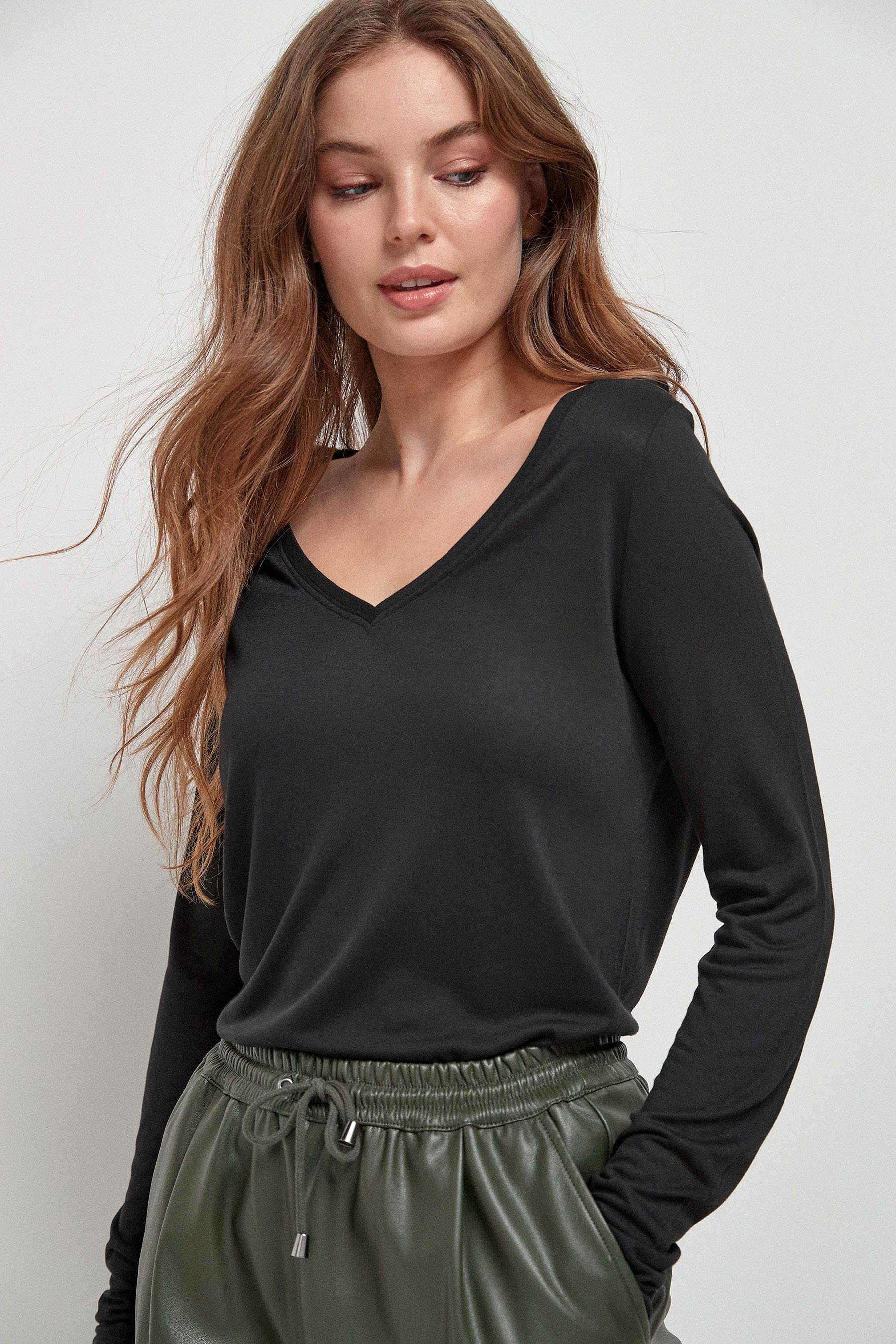 Next Langarmshirt Legeres, langärmeliges T-Shirt mit günstig online kaufen