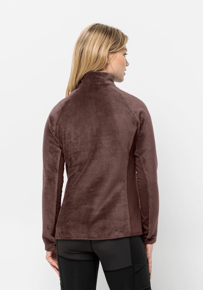 Jack W dark-maroon Fleecejacke ROTWAND FZ Wolfskin