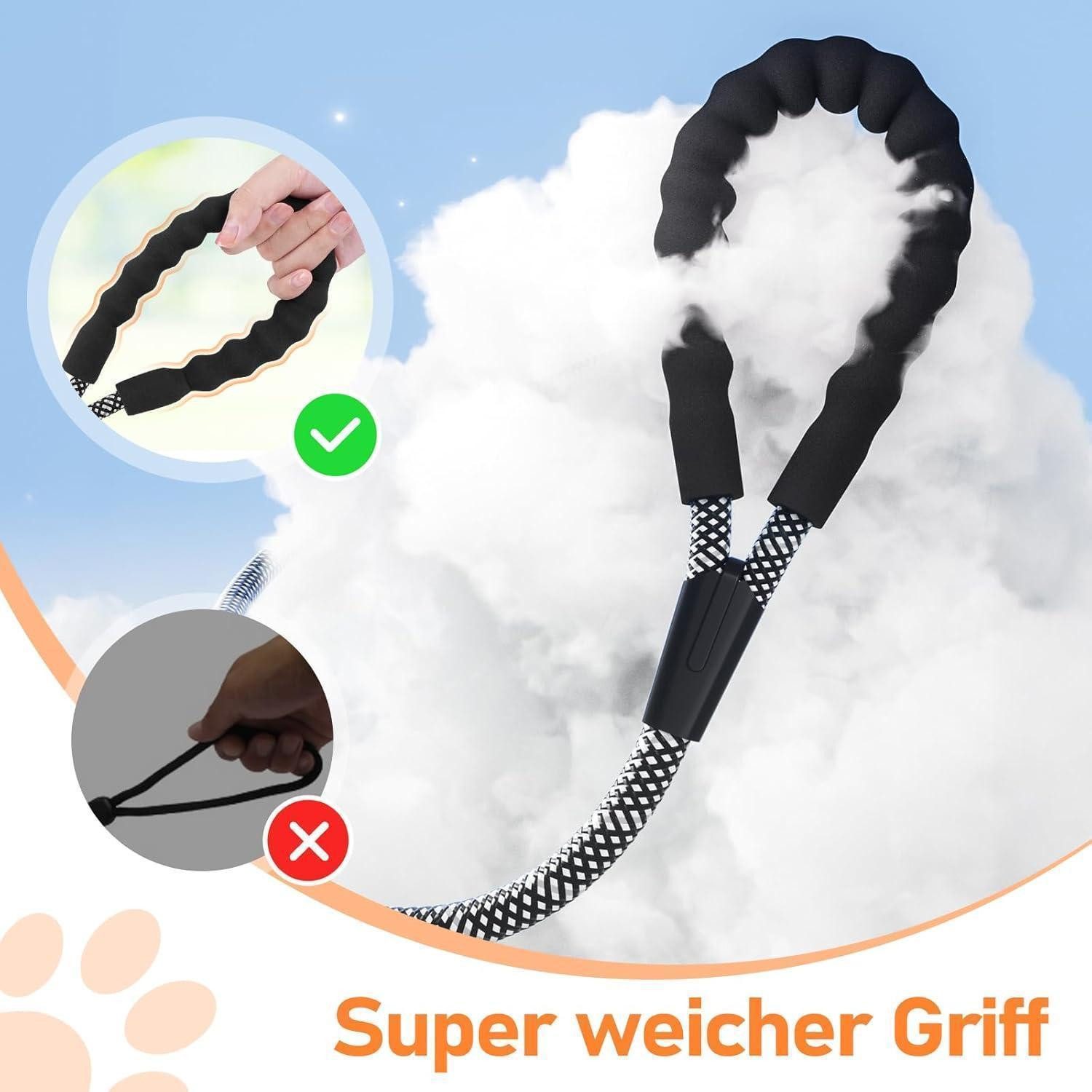 LuxusKollektion Hunde-Halsband Schleppleine 30m 8mm Trainingsleine Kletterseil Schwarz 30M x 8mm