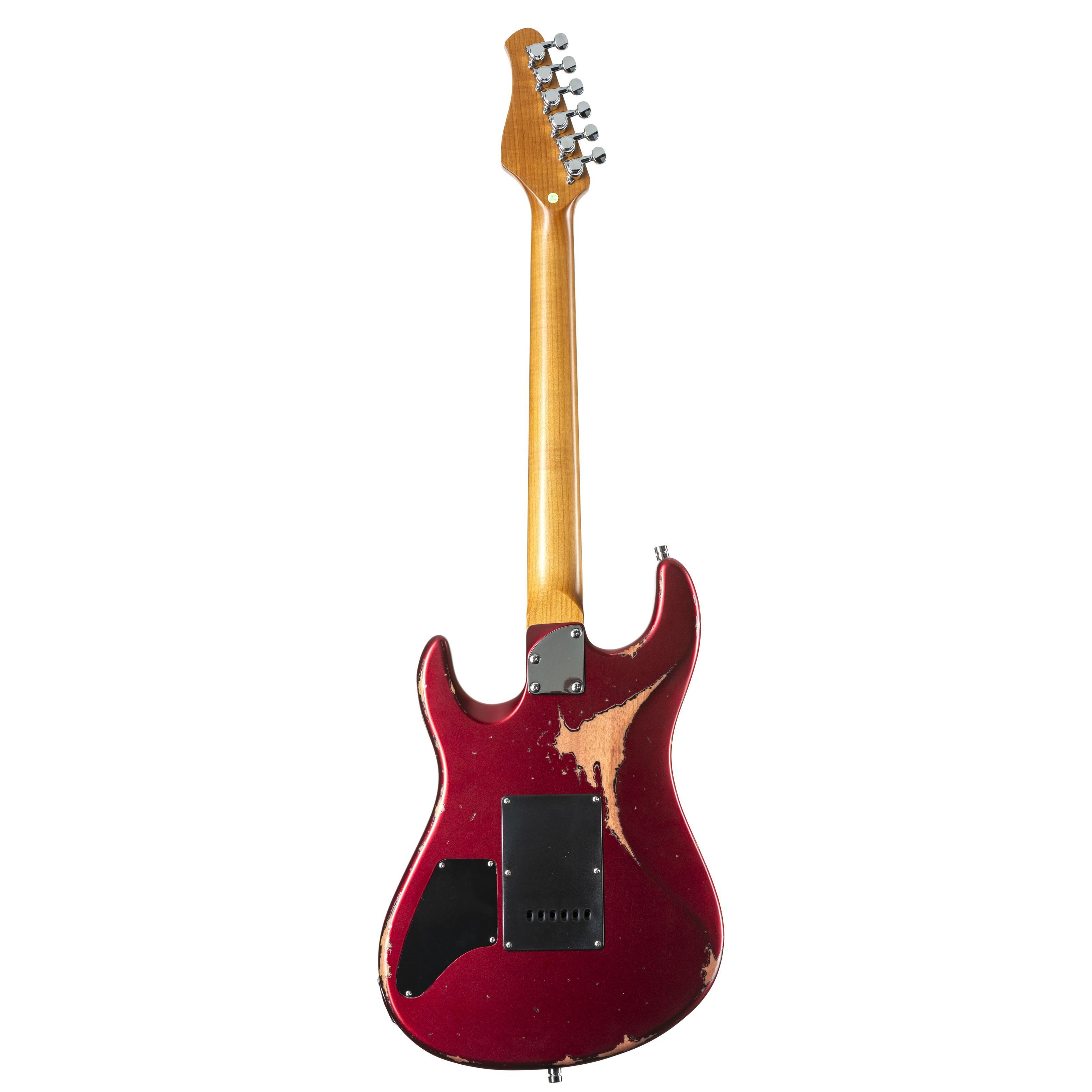 FAME E-Gitarre, E-Gitarren, ST-Modelle, Custom ST RW Worn Cherry over Sunburst - E-Gitarre