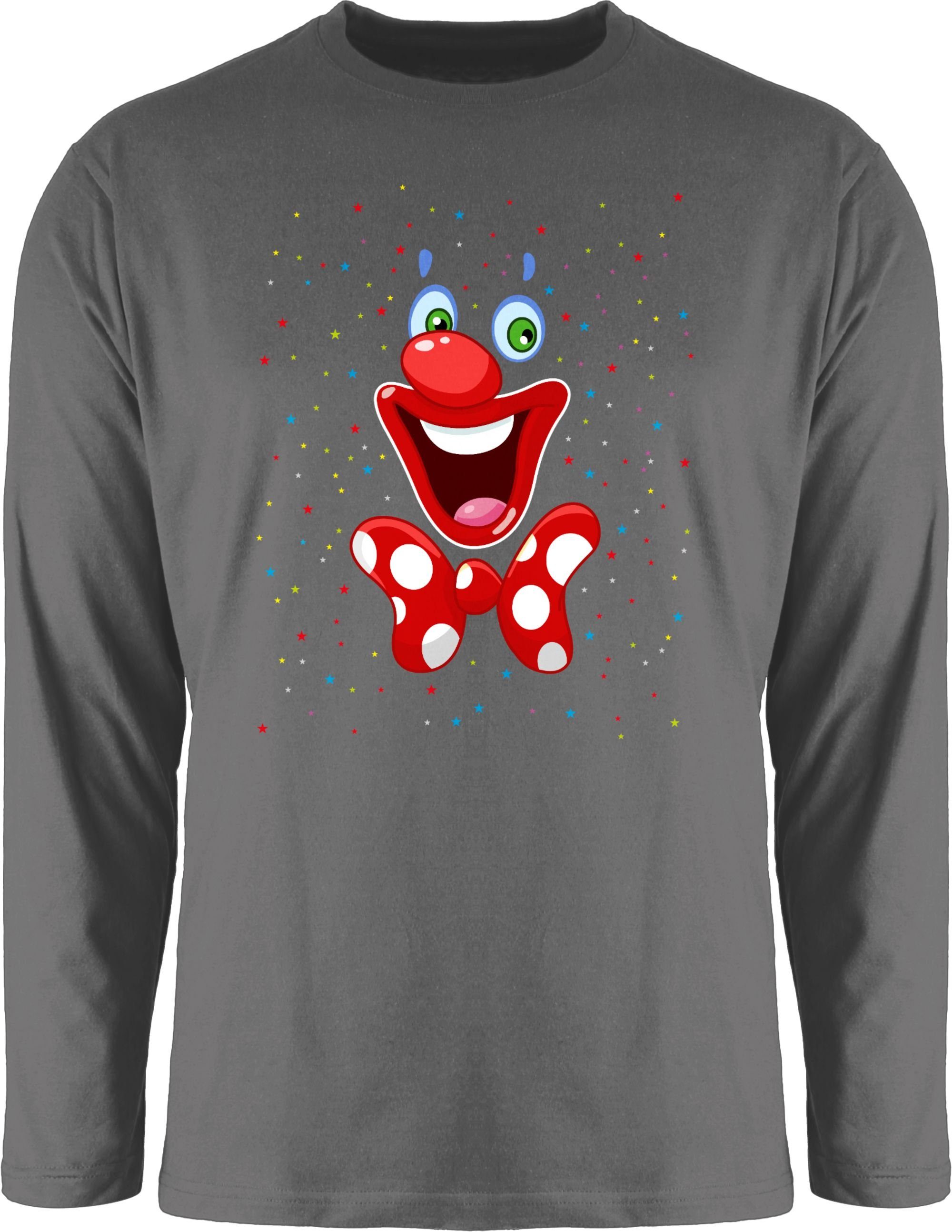 Rundhalsshirt Clown Gesicht Karneval Kostüm I Clownkostüm witziges Clowngesicht I Fa
