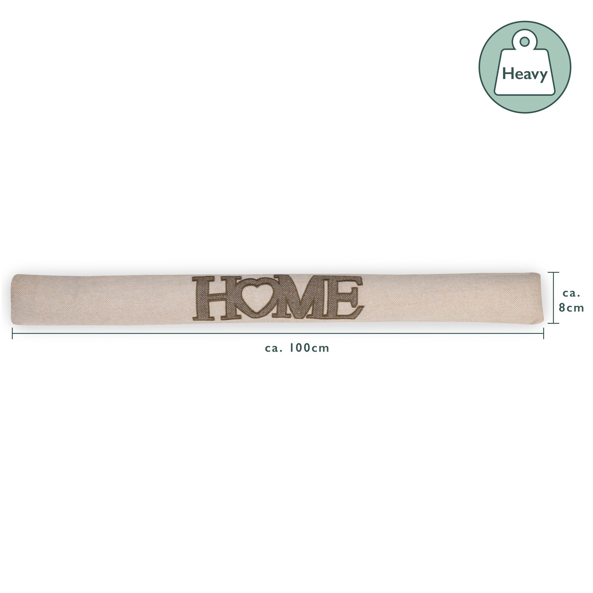 Beautissu Zugluftstopper Zugluftstopper 100 cm lang Tuuli Tuuli 100, Natur, günstig online kaufen