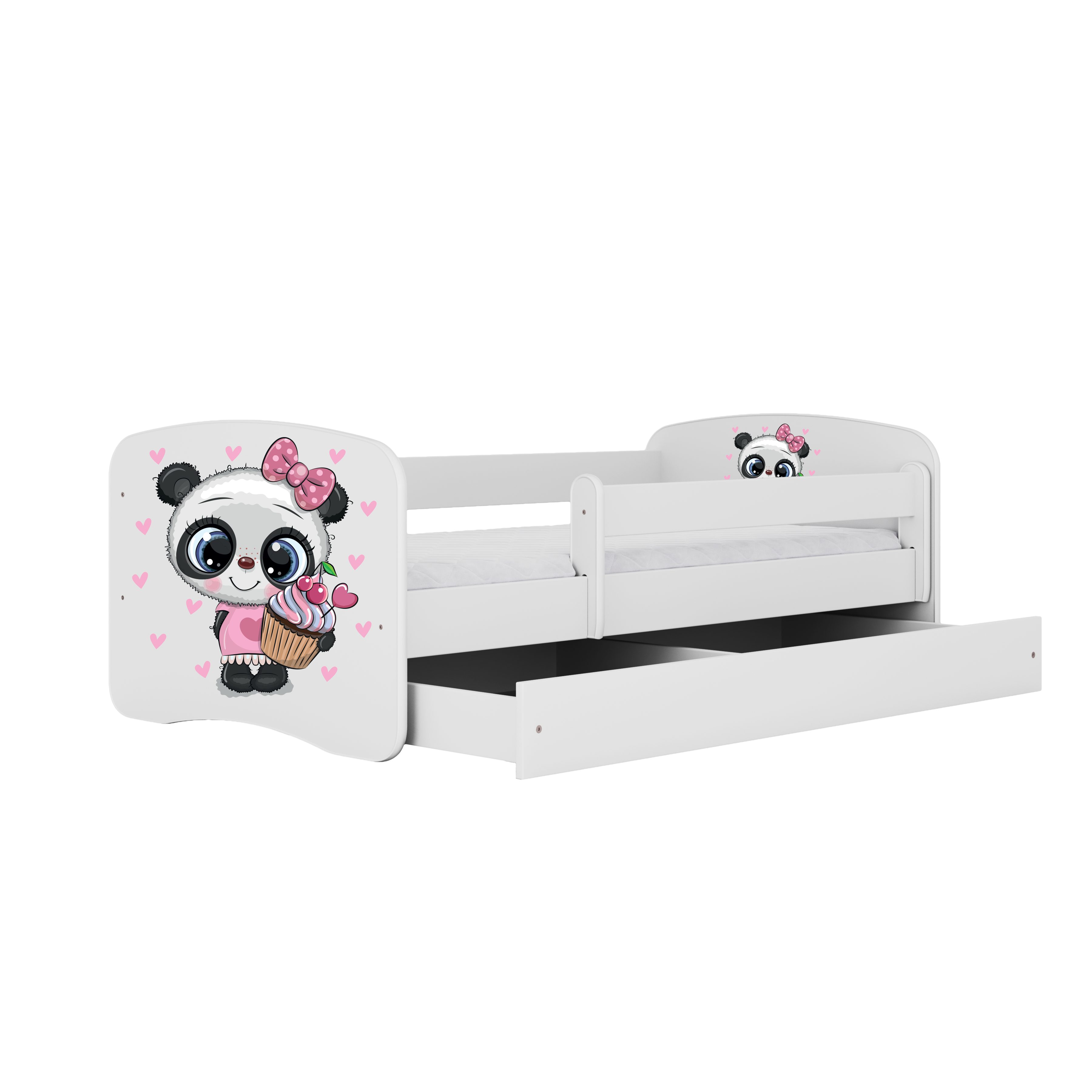 Raumhirsch Furniture Kinderbett 70x140, 80x160, 80x180 cm - Komplettset mit Matratze & Schublade (Bett für Mädchen, Einzelbett Kinder 2–12, mit Rausfallschutz & – Bild 3 von 5