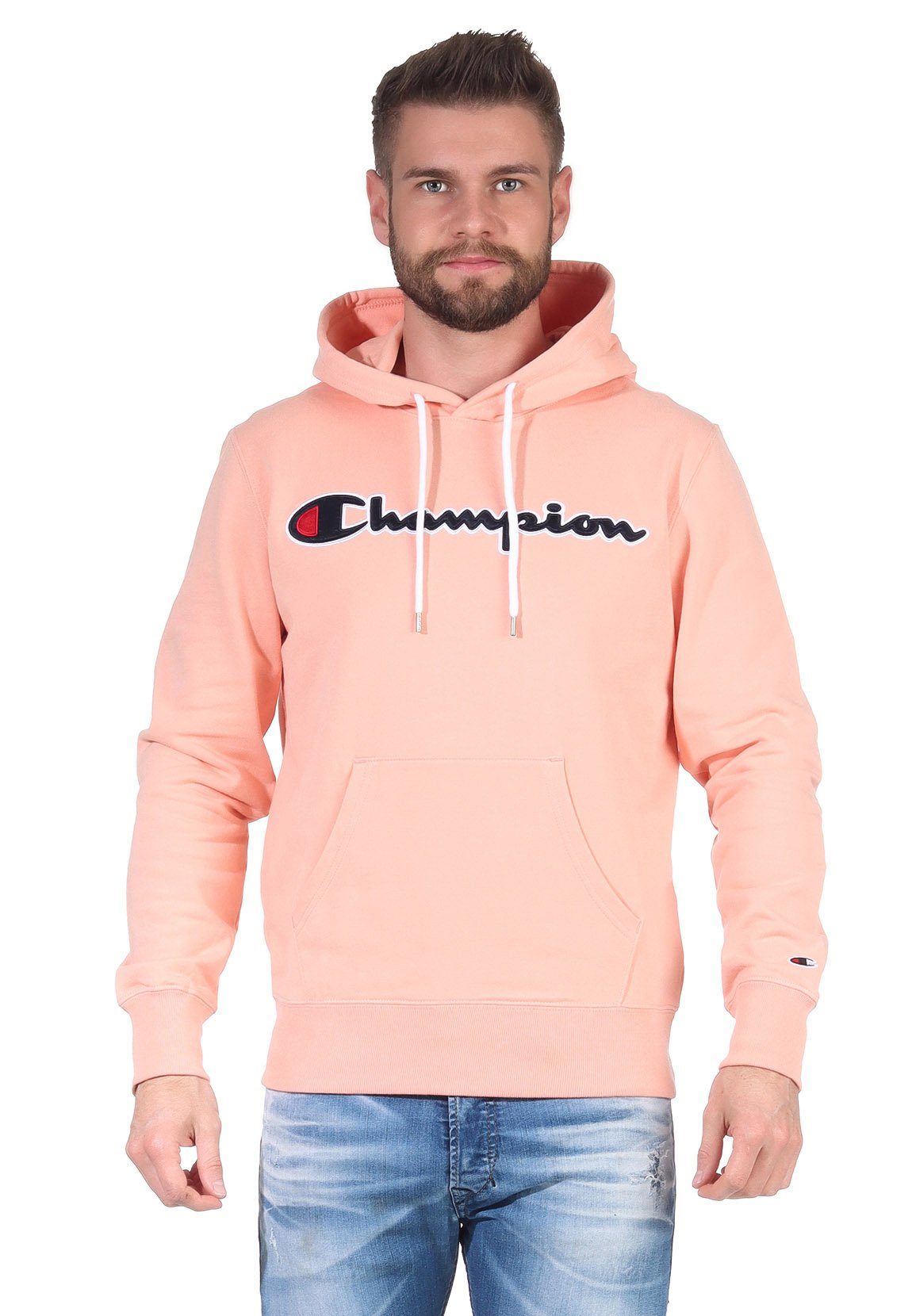 Champion Kapuzensweatshirt Champion Herren Kapuzenpullover 214183 PS138 CPK  Rosa
