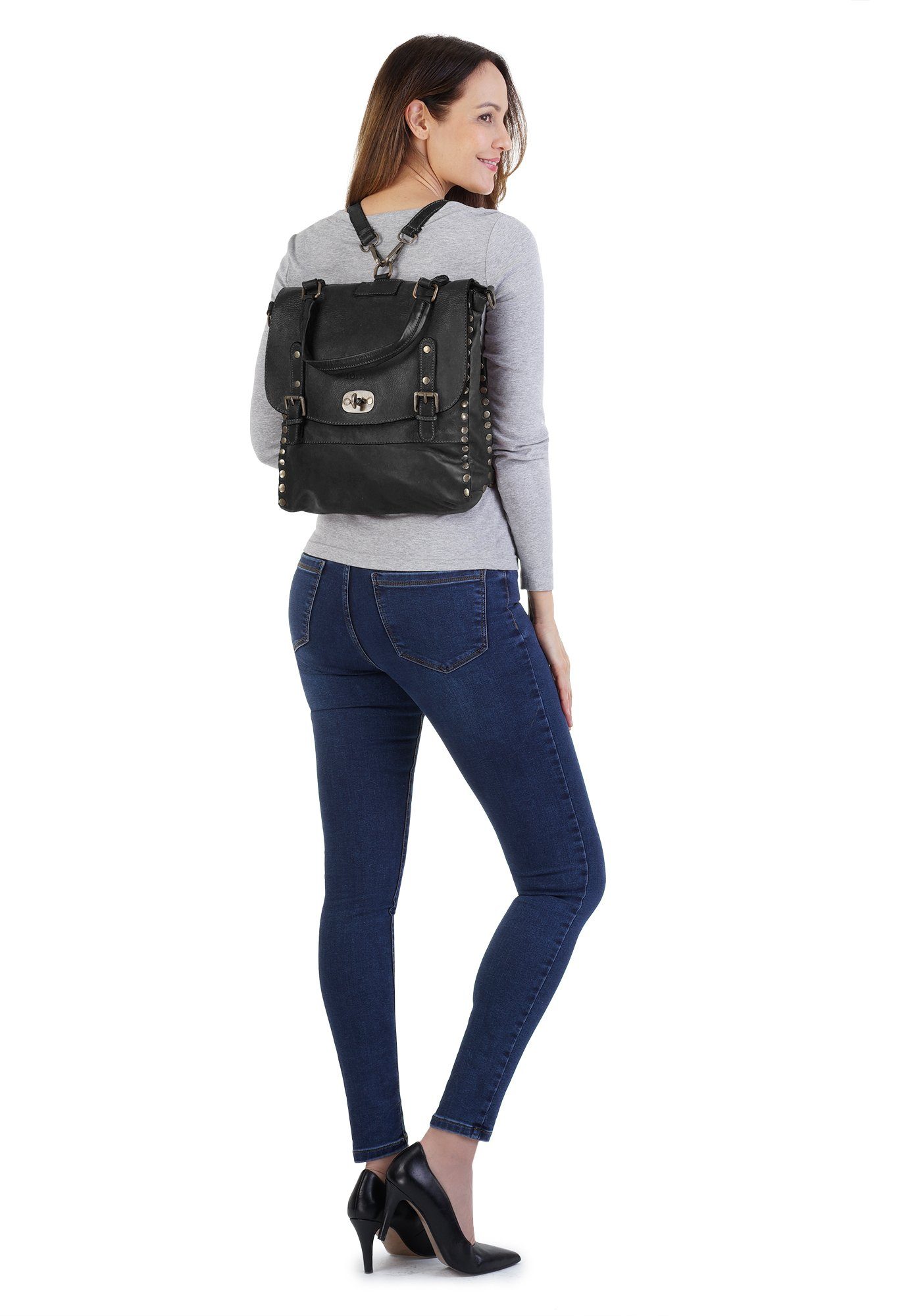 forty° Cityrucksack, echt Leder, Made in Italy günstig online kaufen