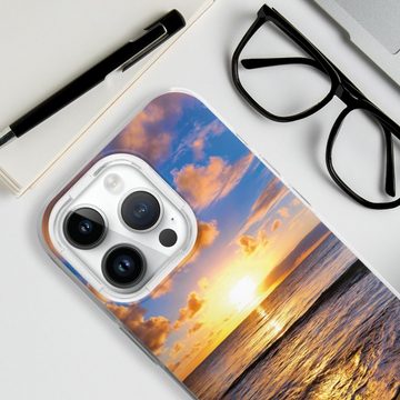 DeinDesign Handyhülle Meer Sonnenuntergang Strand Strand, Apple iPhone 14 Pro Silikon Hülle Bumper Case Handy Schutzhülle