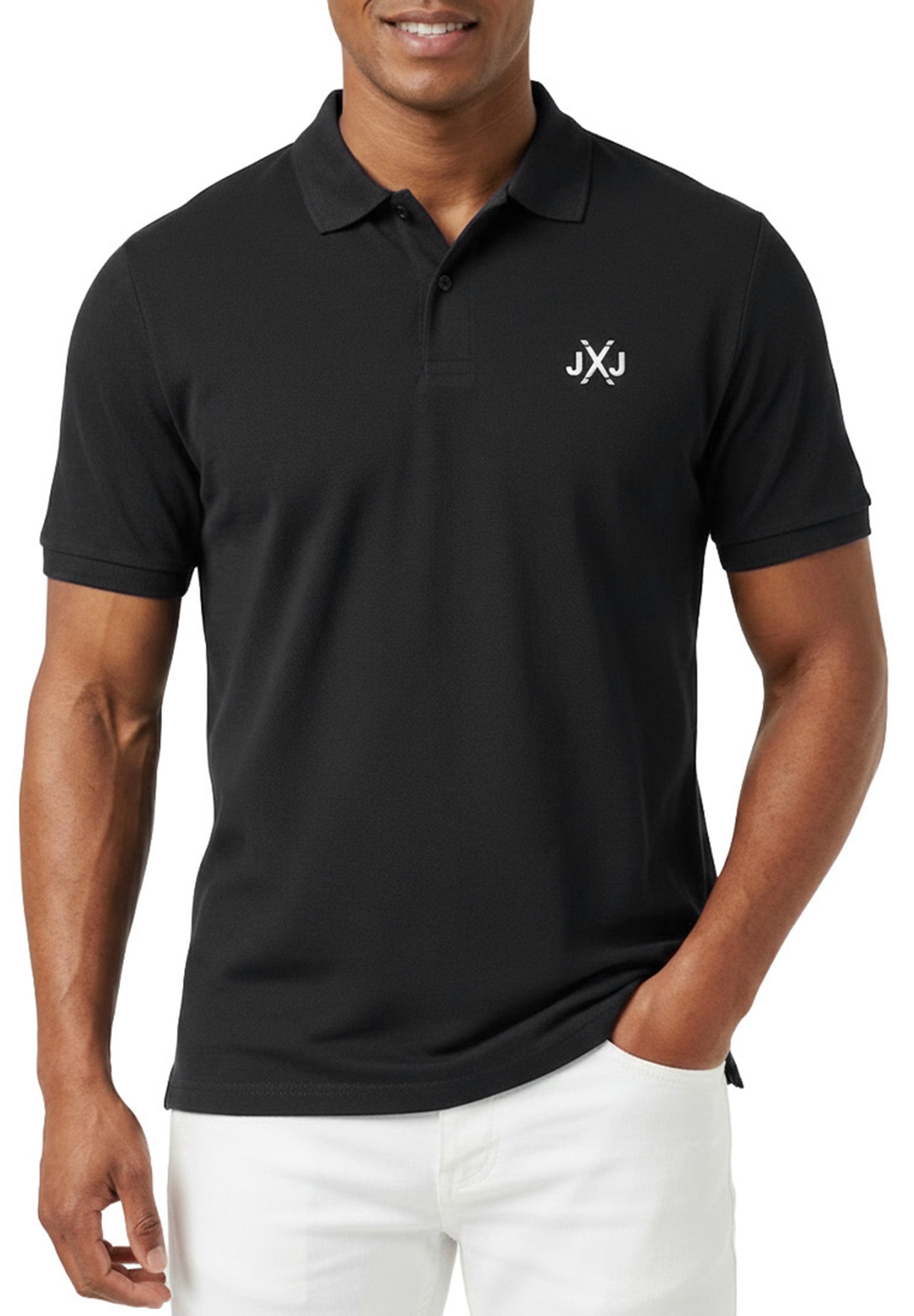 Jack & Jones Poloshirt RISE INFINITY POLO Kurzarm Hemd aus Bauwolle Polohemd mit Print T-Shirt mit Kragen