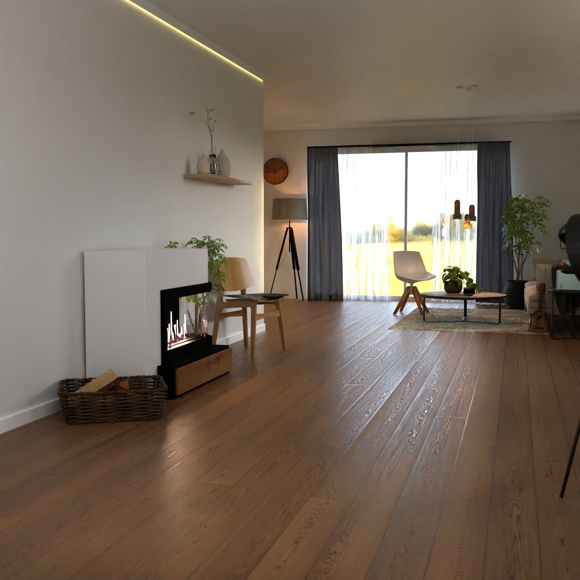 GLOW FIRE Echtfeuer-Dekokamin Narvik Rechts Ethanol Kamin, Bioethanol Kamin mit 3h Brenndauer, Heizleistung bis 2 kw