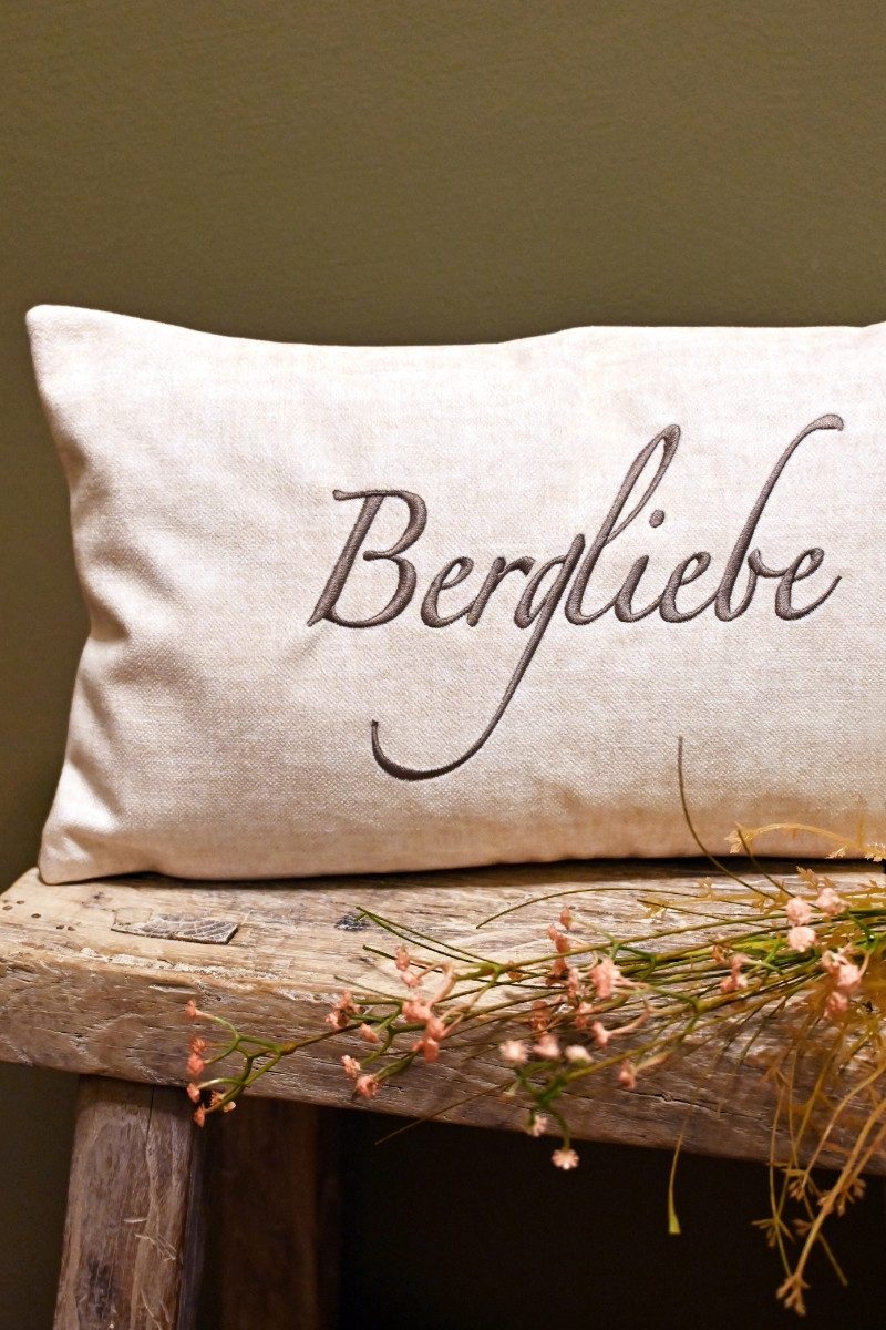 Steen Design Kissenhüllen Kissenhülle - BERGLIEBE II - creme melange