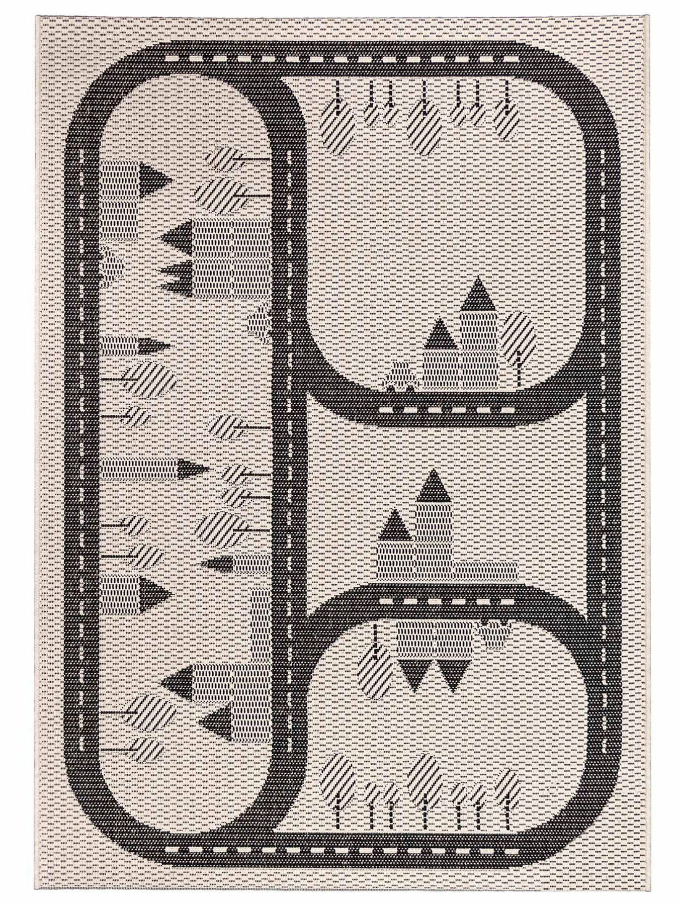 Primaflor-Ideen in Textil Kinderteppich CABANE - Streets, rechteckig, Höhe: 3 mm, Flachgewebe, Straßen-Spiel-Teppich, In- und Outdoor geeignet