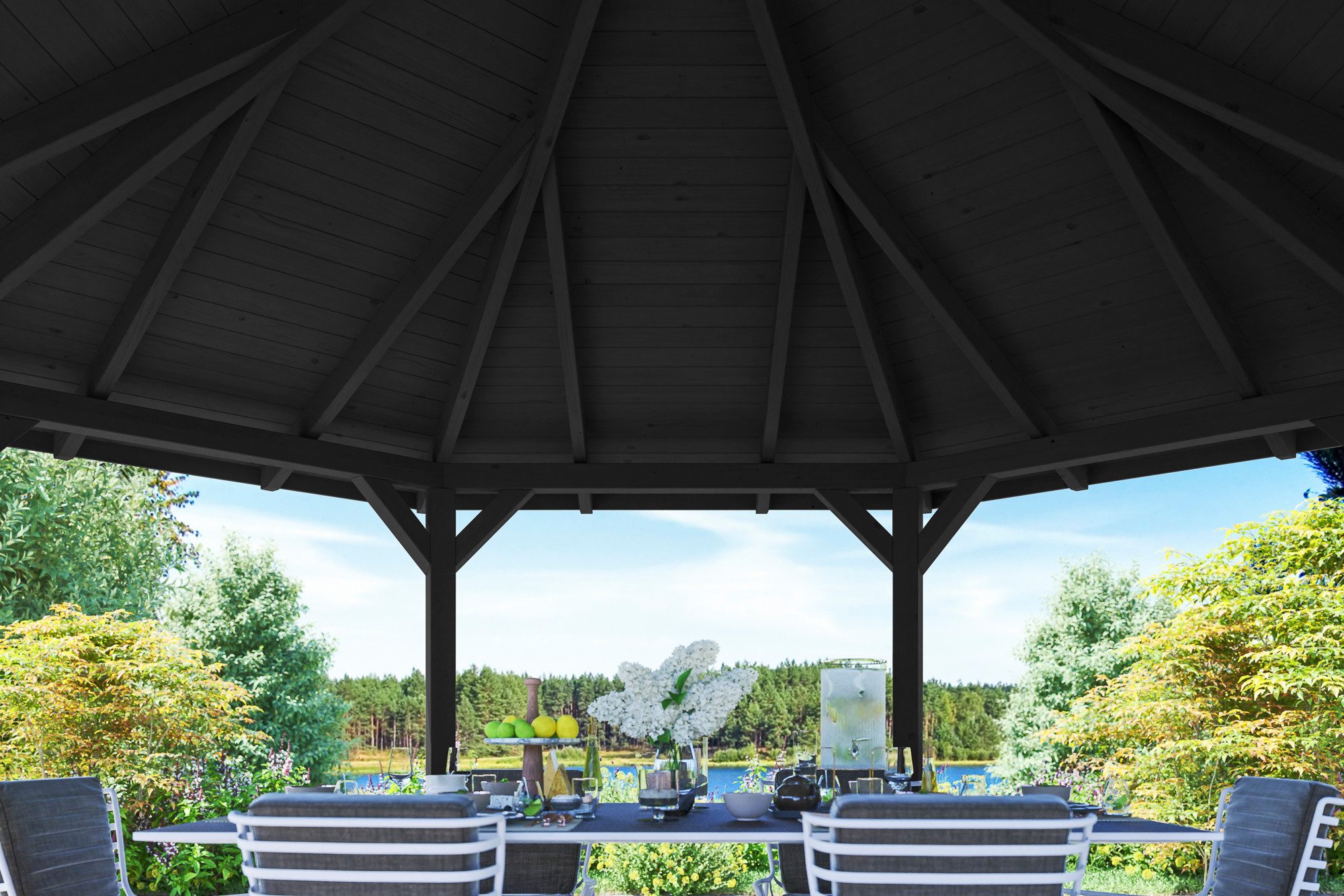 Skanholz Pavillon Nice 4, 8-Eck, BxT: 630x630 cm