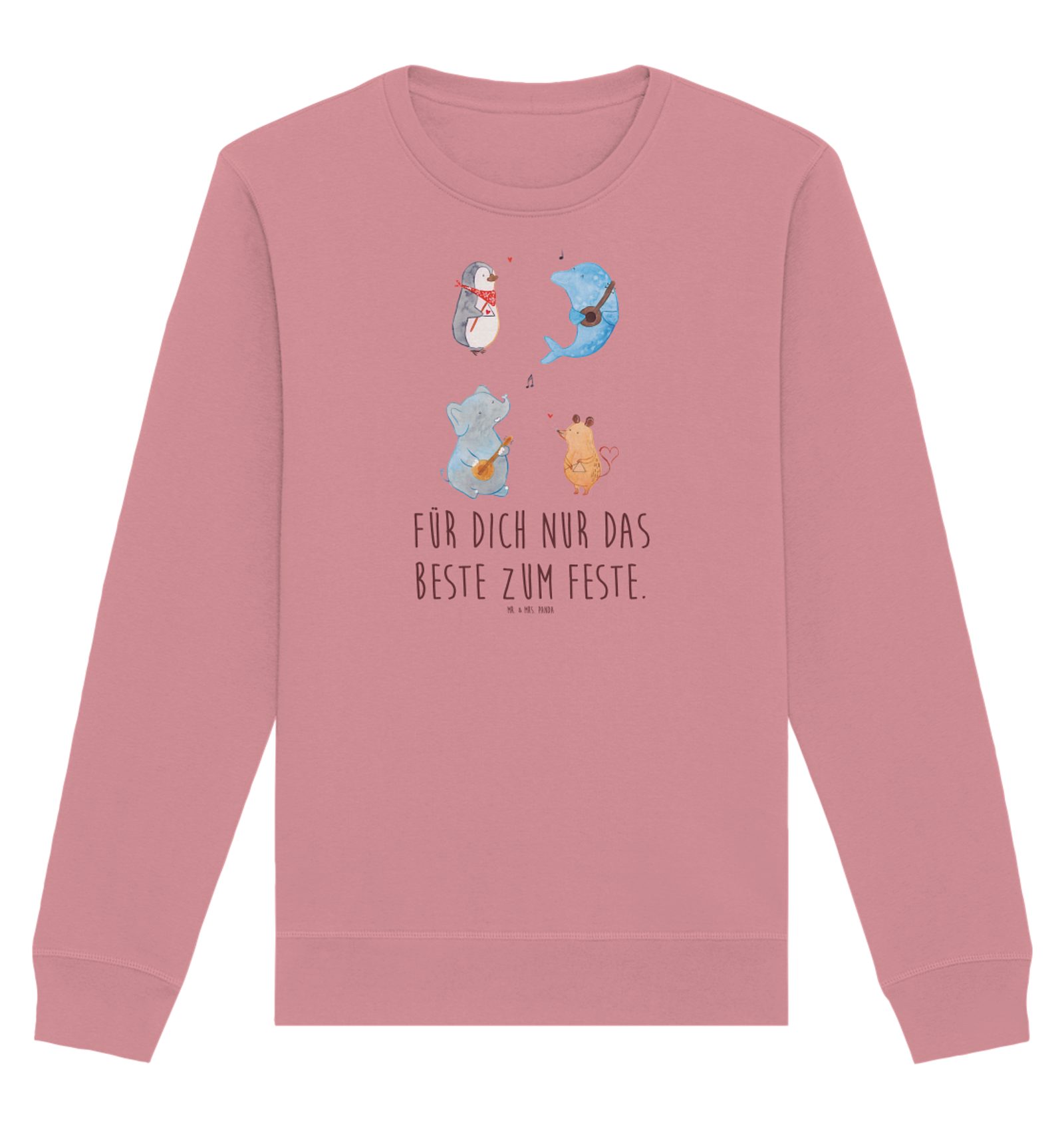 Longpullover Big Band Größe XL - Canyon Pink - Geschenk, Pullover, Gute Laune, Tie